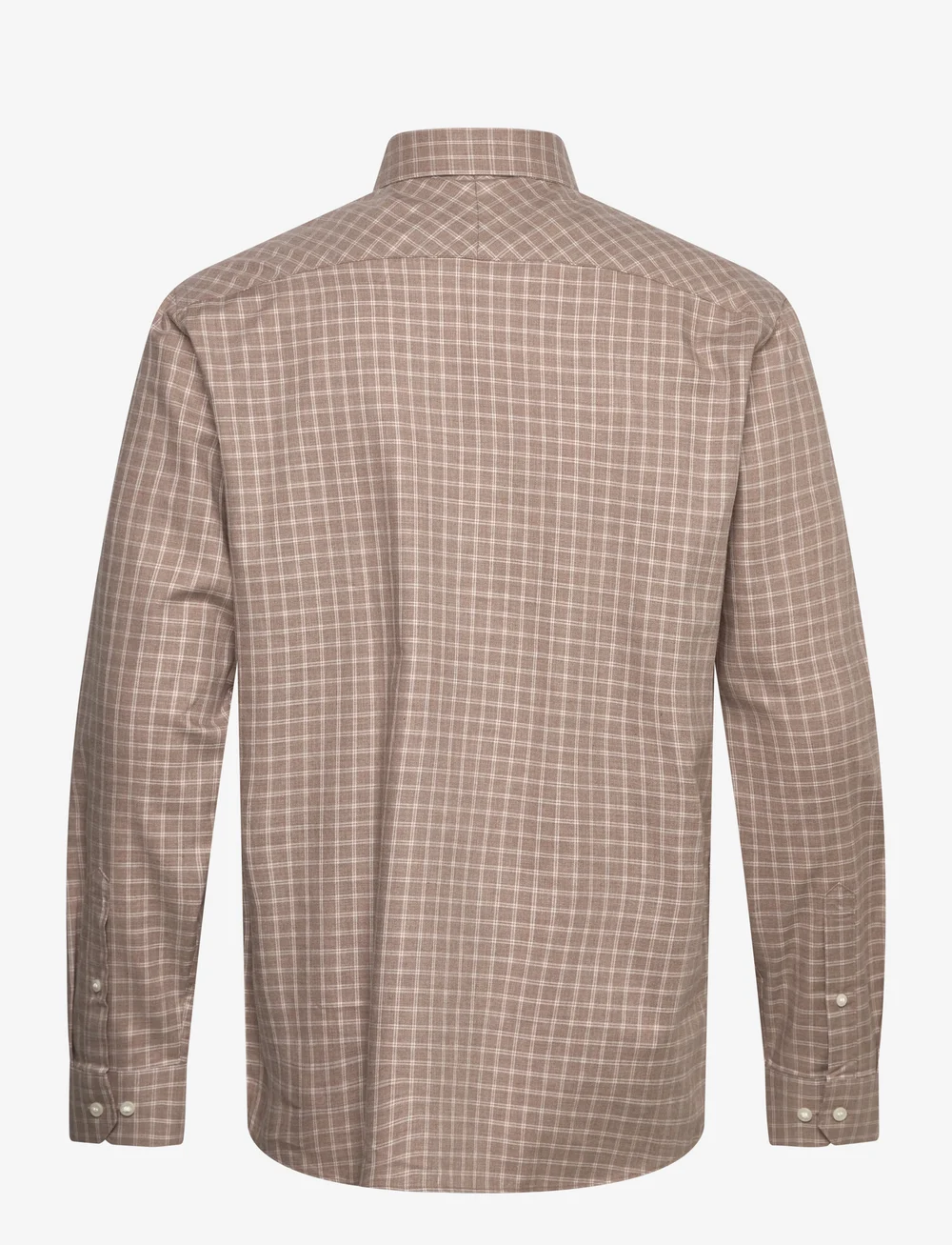 Selected - SLHREG-LEO HEATHER SHIRT LS NOOS - rutede skjorter - sand - 1