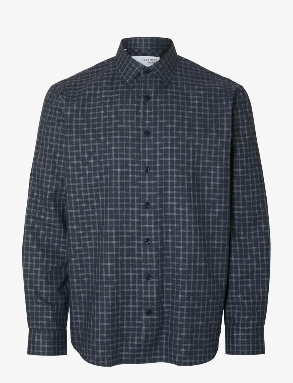 Selected - SLHREG-LEO HEATHER SHIRT LS NOOS - ruudulised särgid - sky captain - 1