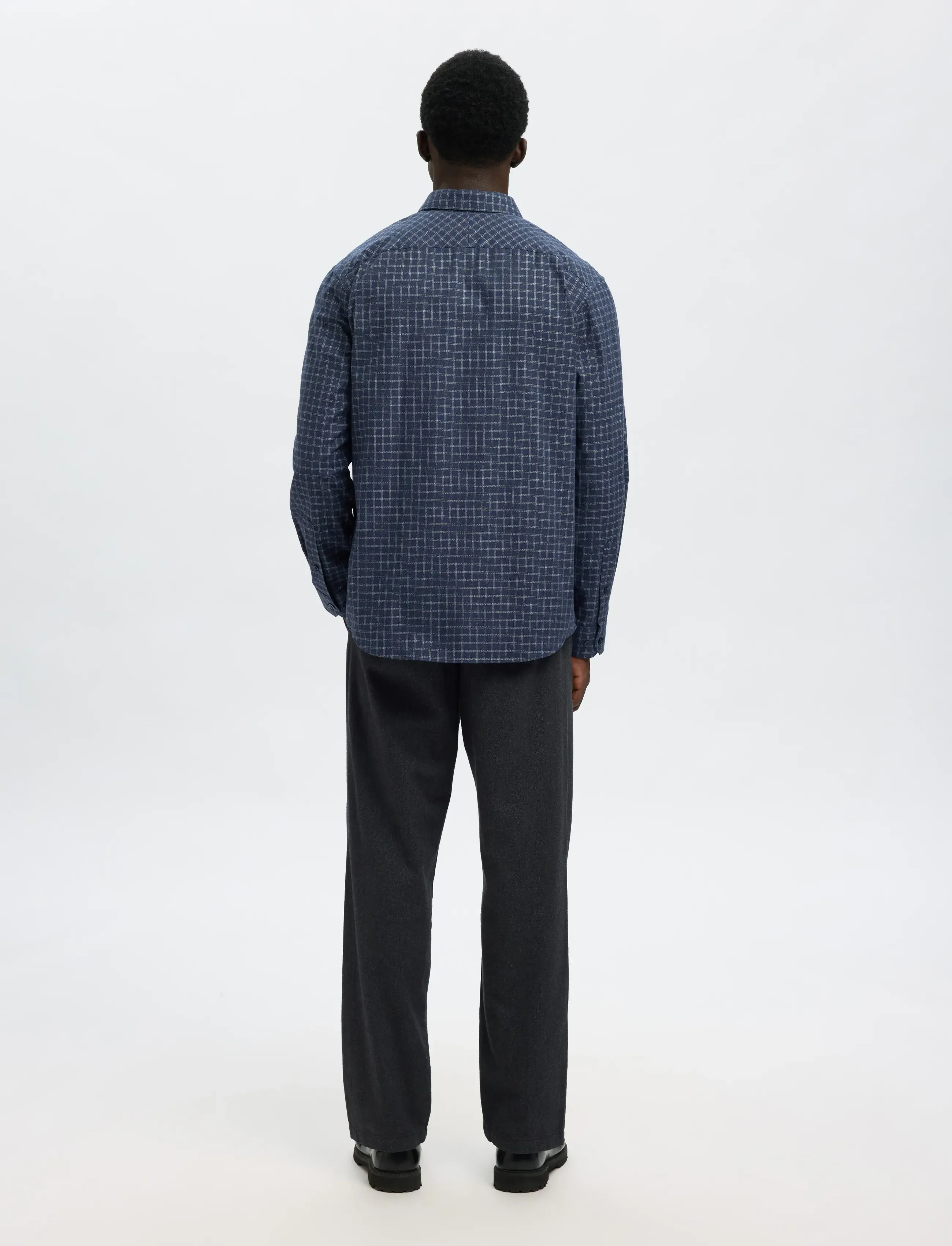 Selected - SLMREG-LEO HEATHER SHIRT LS NOOS - casual skjorter - sky captain - 2