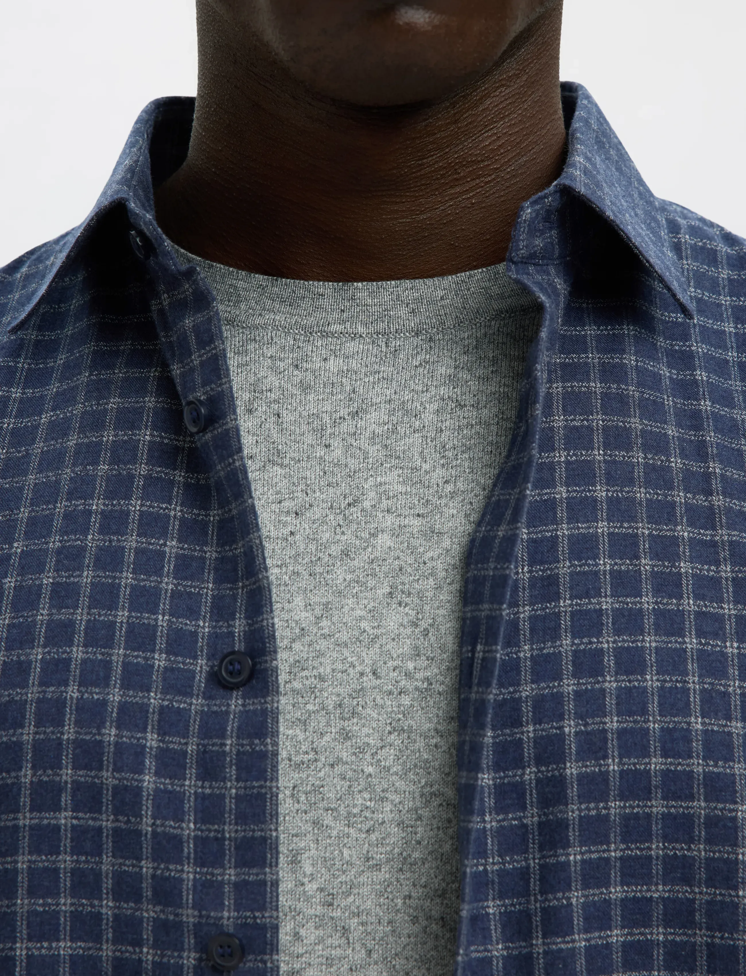 Selected - SLMREG-LEO HEATHER SHIRT LS NOOS - casual skjorter - sky captain - 4