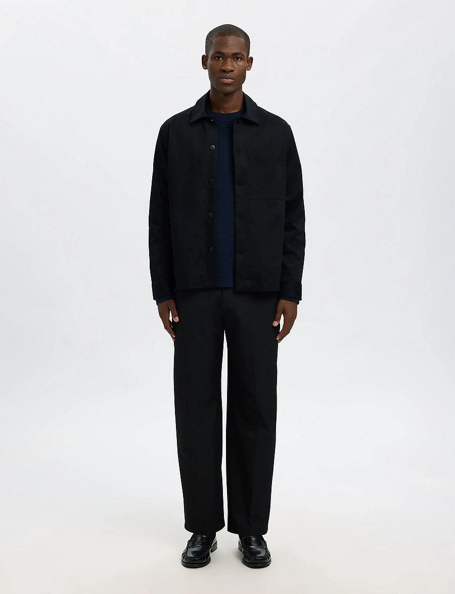 Selected - SLMOTTO TATE HEAVY TWILL OVERSHIRT NOOS - nach anlass kaufen - black - 0