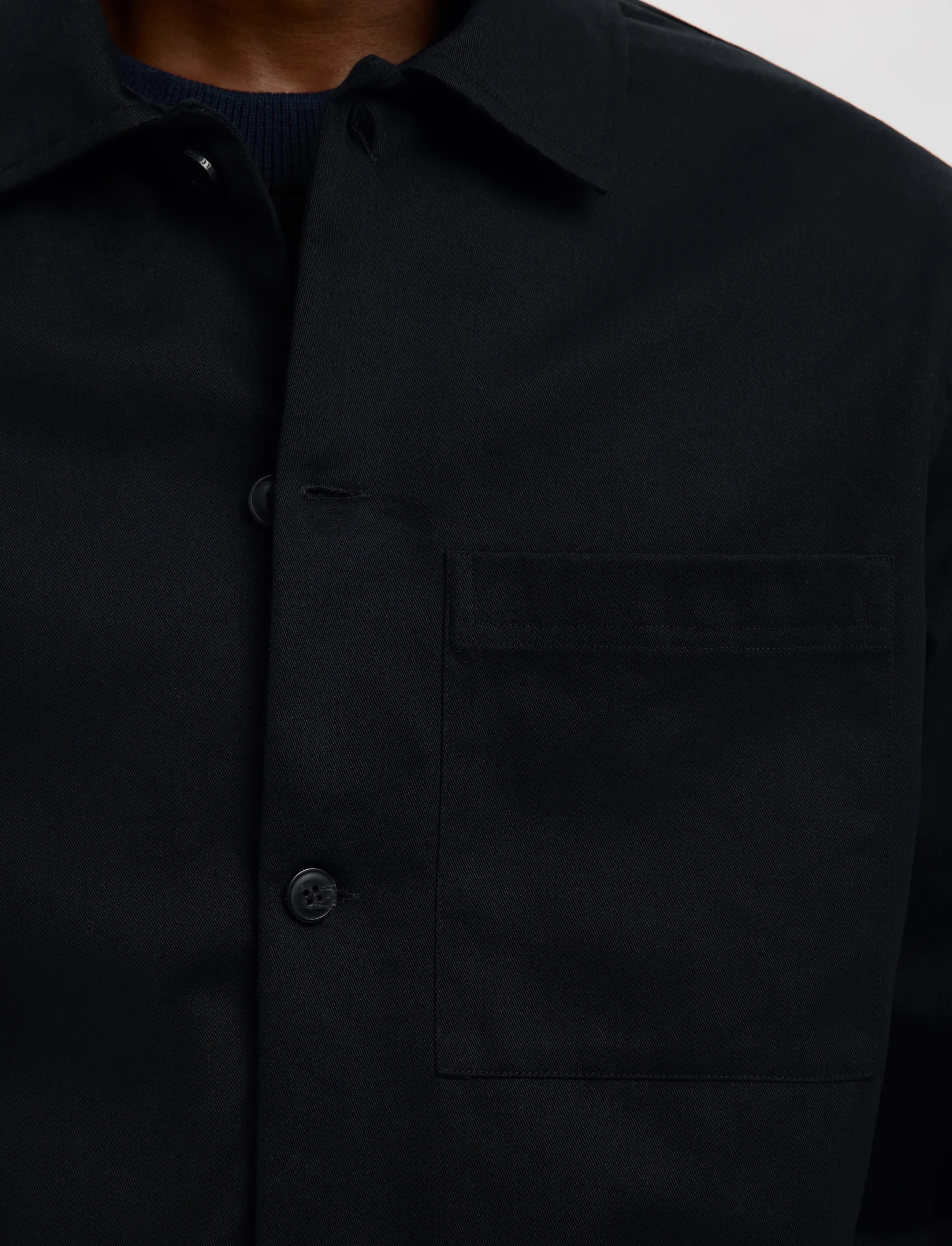 Selected - SLMOTTO TATE HEAVY TWILL OVERSHIRT NOOS - nach anlass kaufen - black - 3