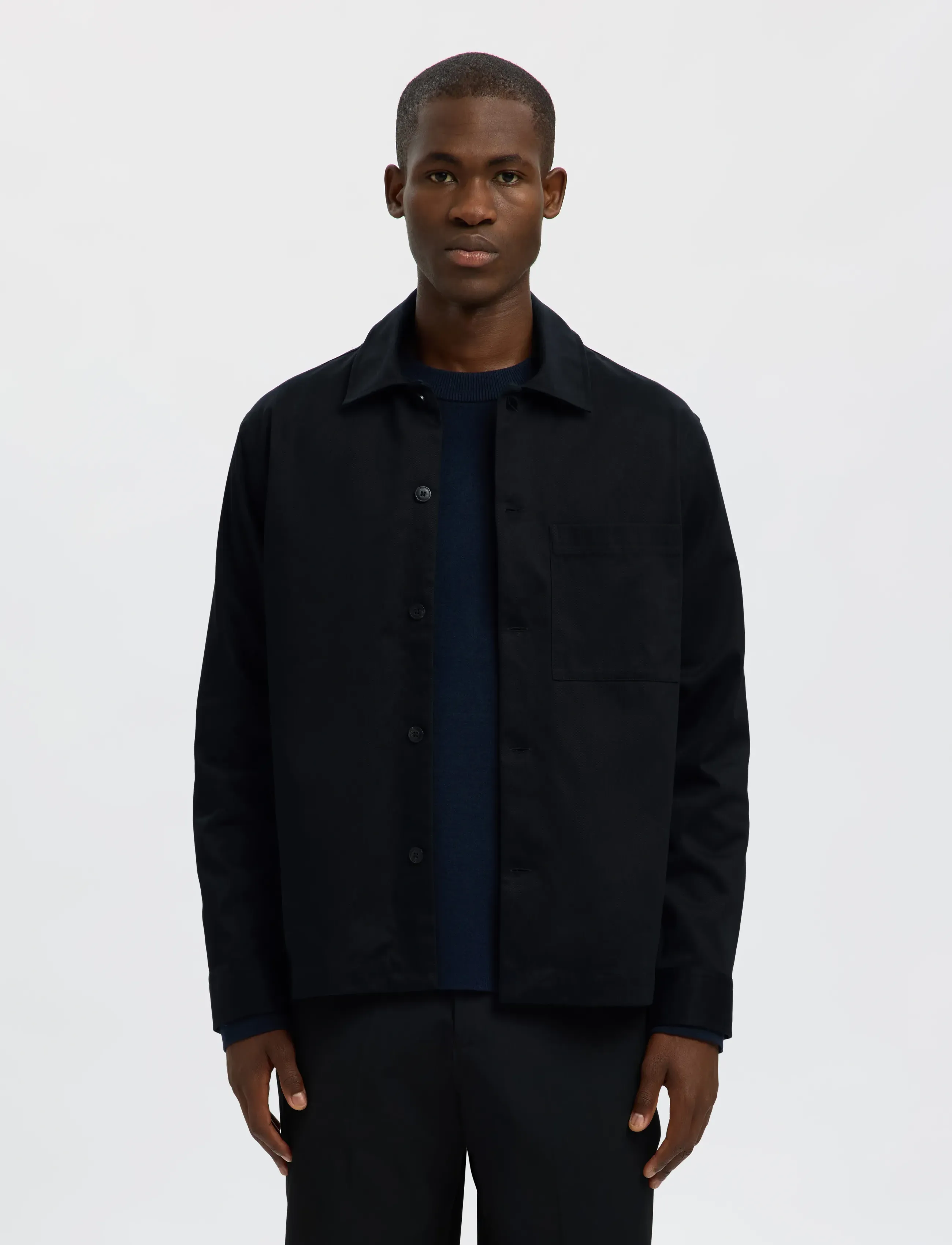 Selected - SLMOTTO TATE HEAVY TWILL OVERSHIRT NOOS - nach anlass kaufen - black - 4