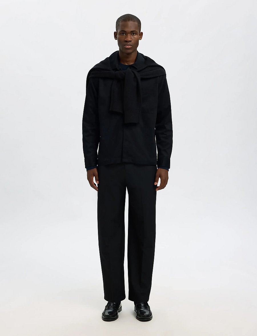 Selected - SLMOTTO TATE HEAVY TWILL OVERSHIRT NOOS - nach anlass kaufen - black - 5