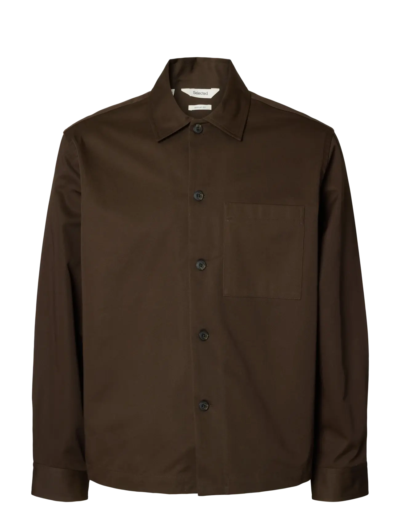 Selected SLMOTTO TATE HEAVY TWILL OVERSHIRT NOOS - Overshirts - DELICIOSO / brown