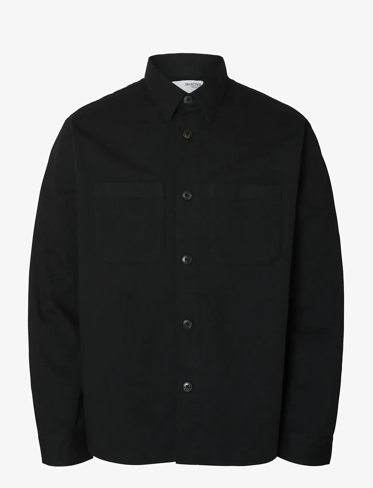 Selected - SLMTRAVIS TWILL OVERSHIRT LS NOOS - kollektsioonid - black - 1