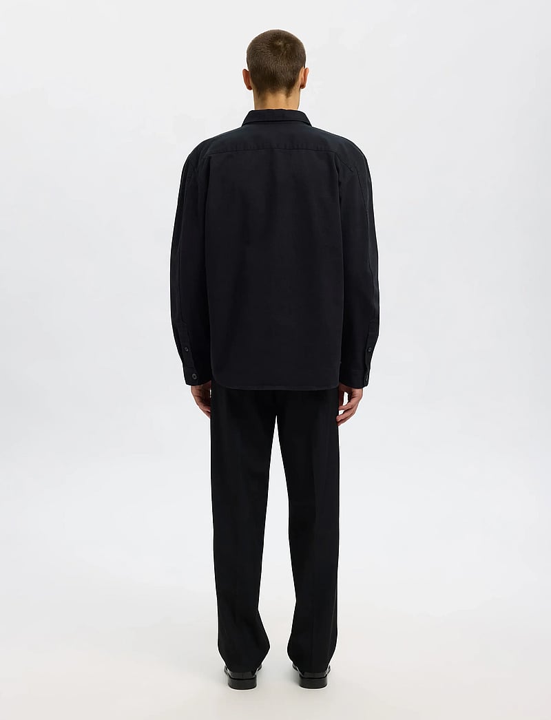 Selected - SLHTRAVIS TWILL OVERSHIRT LS NOOS - kollektionen - black - 2