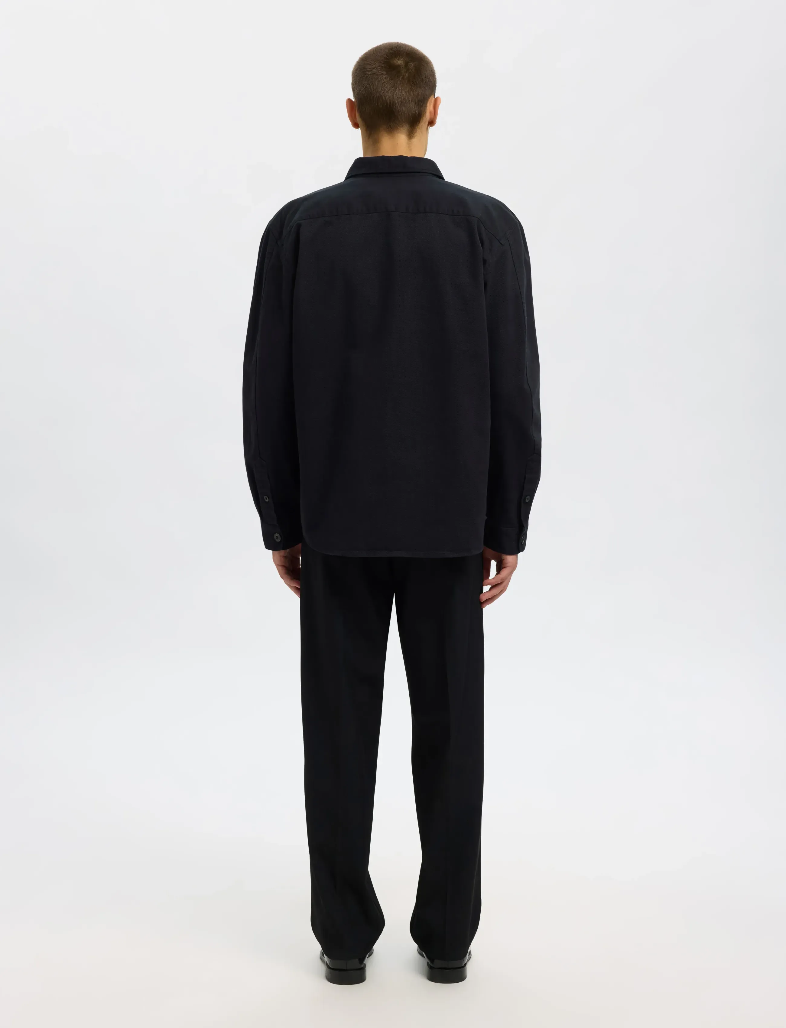 Selected - SLMTRAVIS TWILL OVERSHIRT LS NOOS - nach anlass kaufen - black - 2