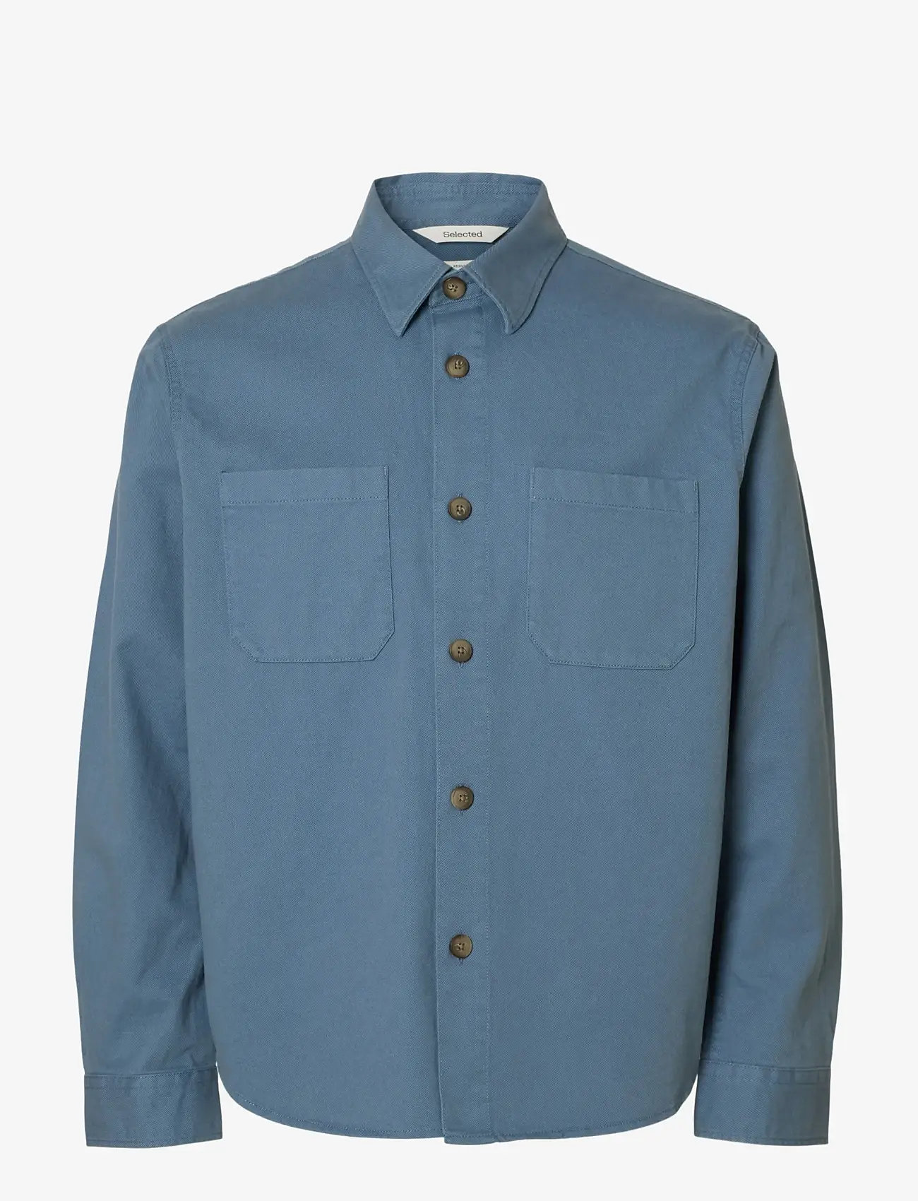 Selected - SLMTRAVIS TWILL OVERSHIRT LS NOOS - kupuj według okazji - blue mirage - 1
