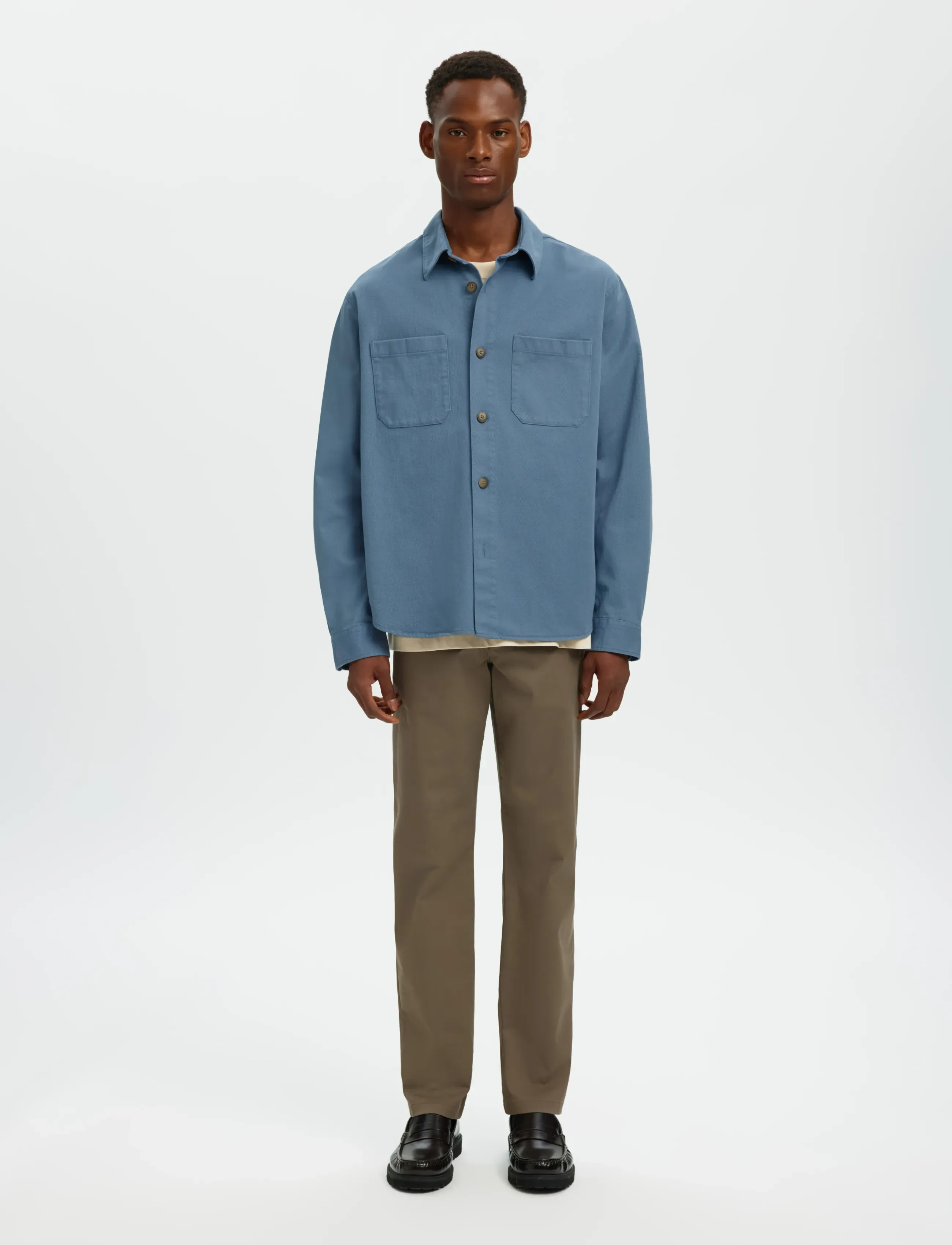Selected - SLMTRAVIS TWILL OVERSHIRT LS NOOS - nach anlass kaufen - blue mirage - 3