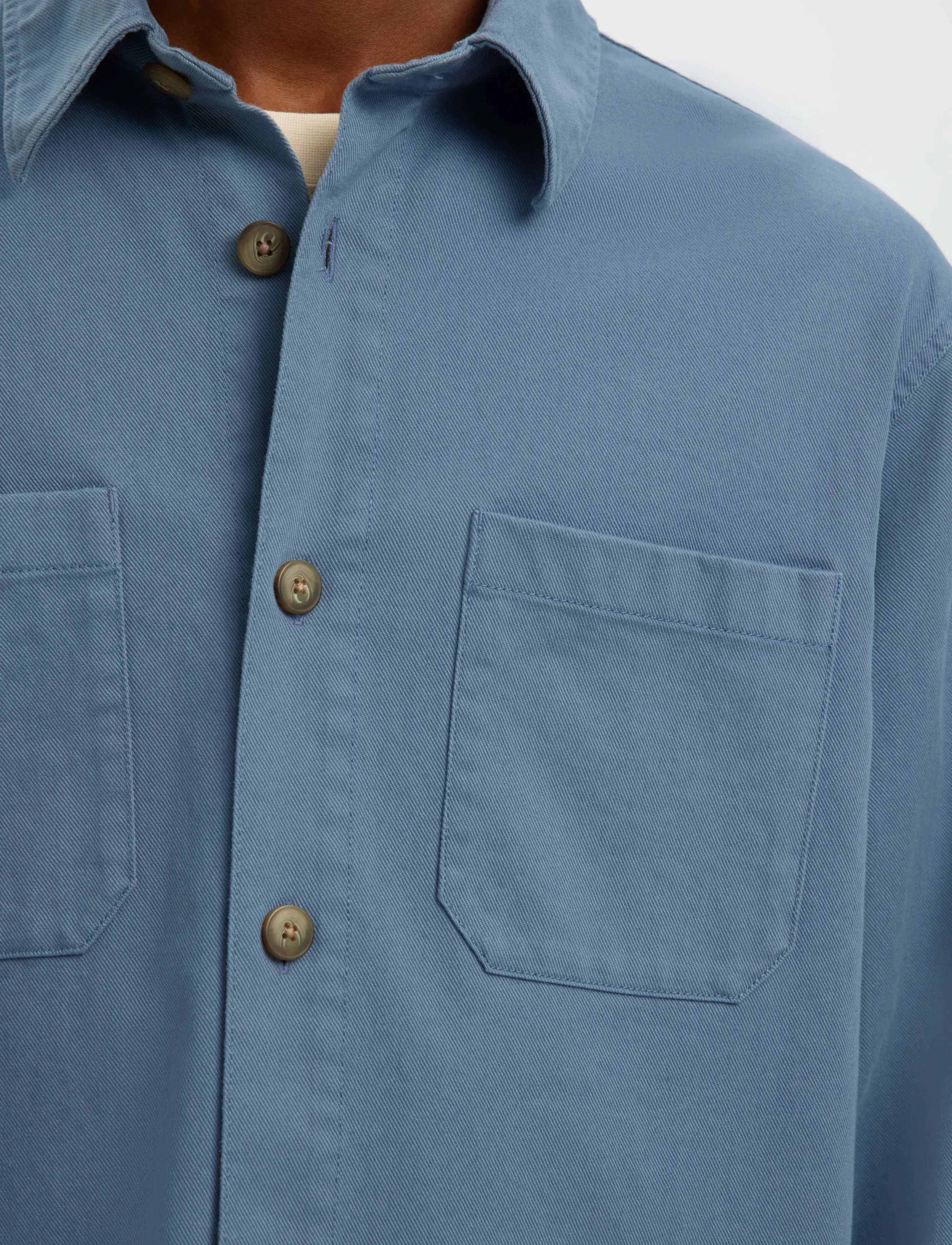 Selected - SLMTRAVIS TWILL OVERSHIRT LS NOOS - nach anlass kaufen - blue mirage - 4