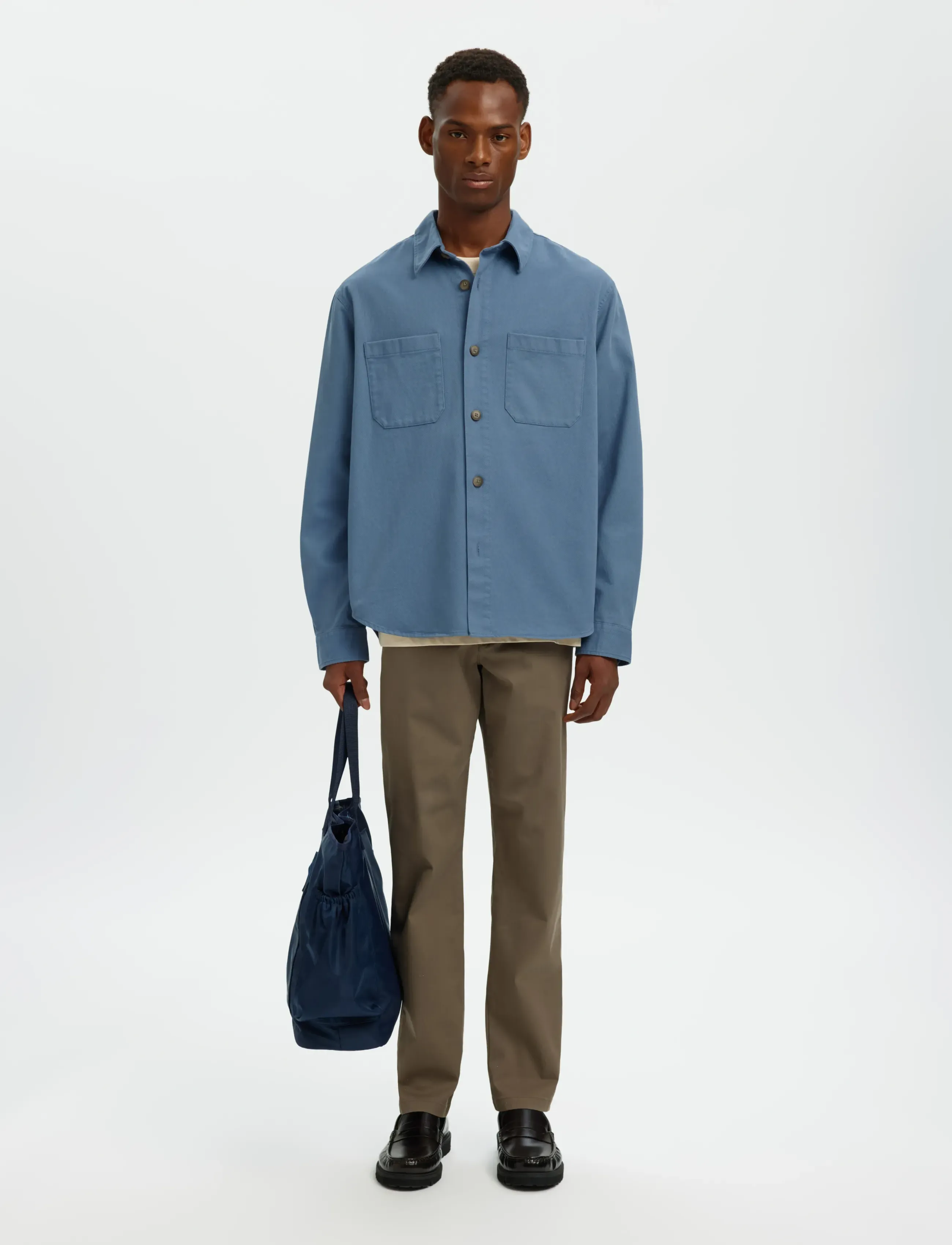 Selected - SLMTRAVIS TWILL OVERSHIRT LS NOOS - nach anlass kaufen - blue mirage - 5