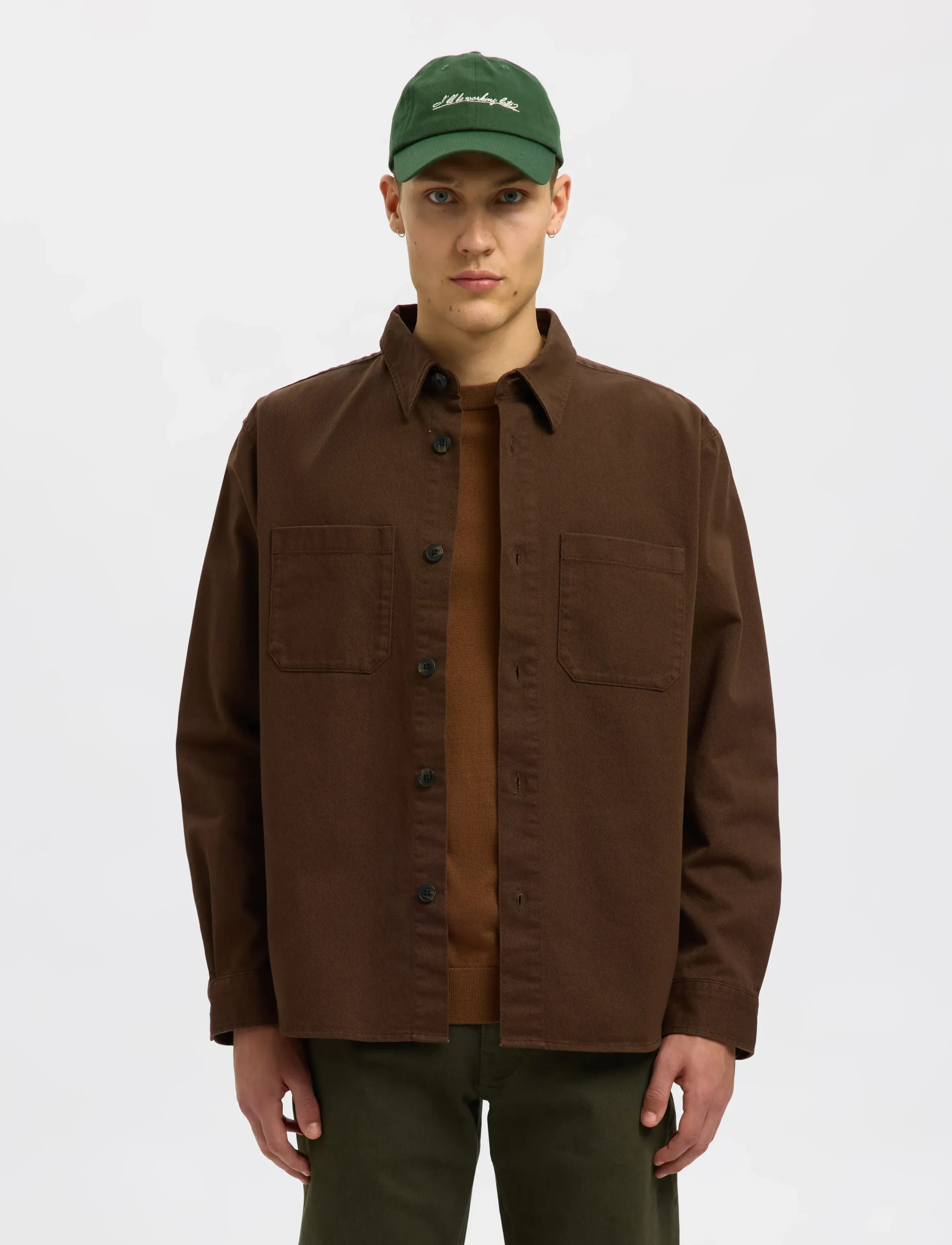 Selected SLMTRAVIS TWILL OVERSHIRT LS NOOS - Nach Stil kaufen - DEMITASSE / brown
