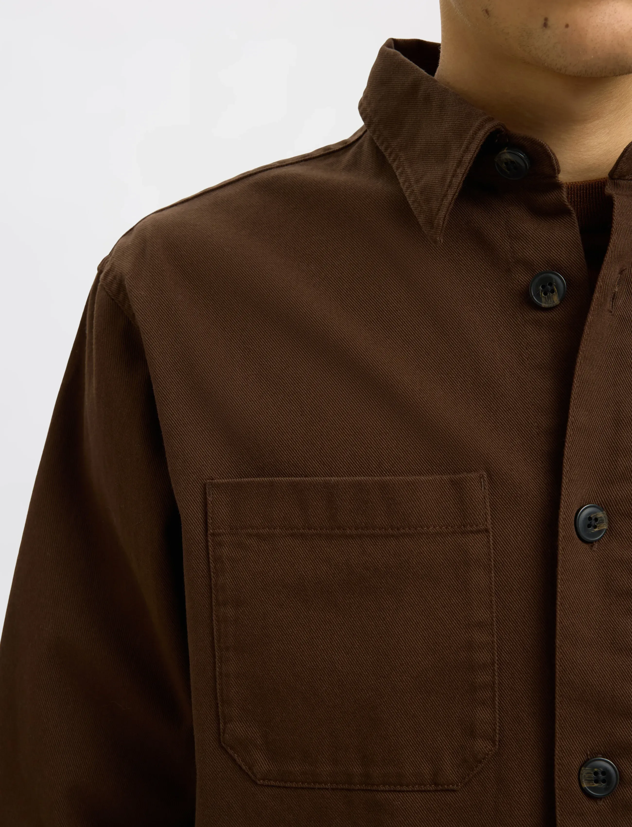 Selected - SLMTRAVIS TWILL OVERSHIRT LS NOOS - osta olukorra järgi - demitasse - 4