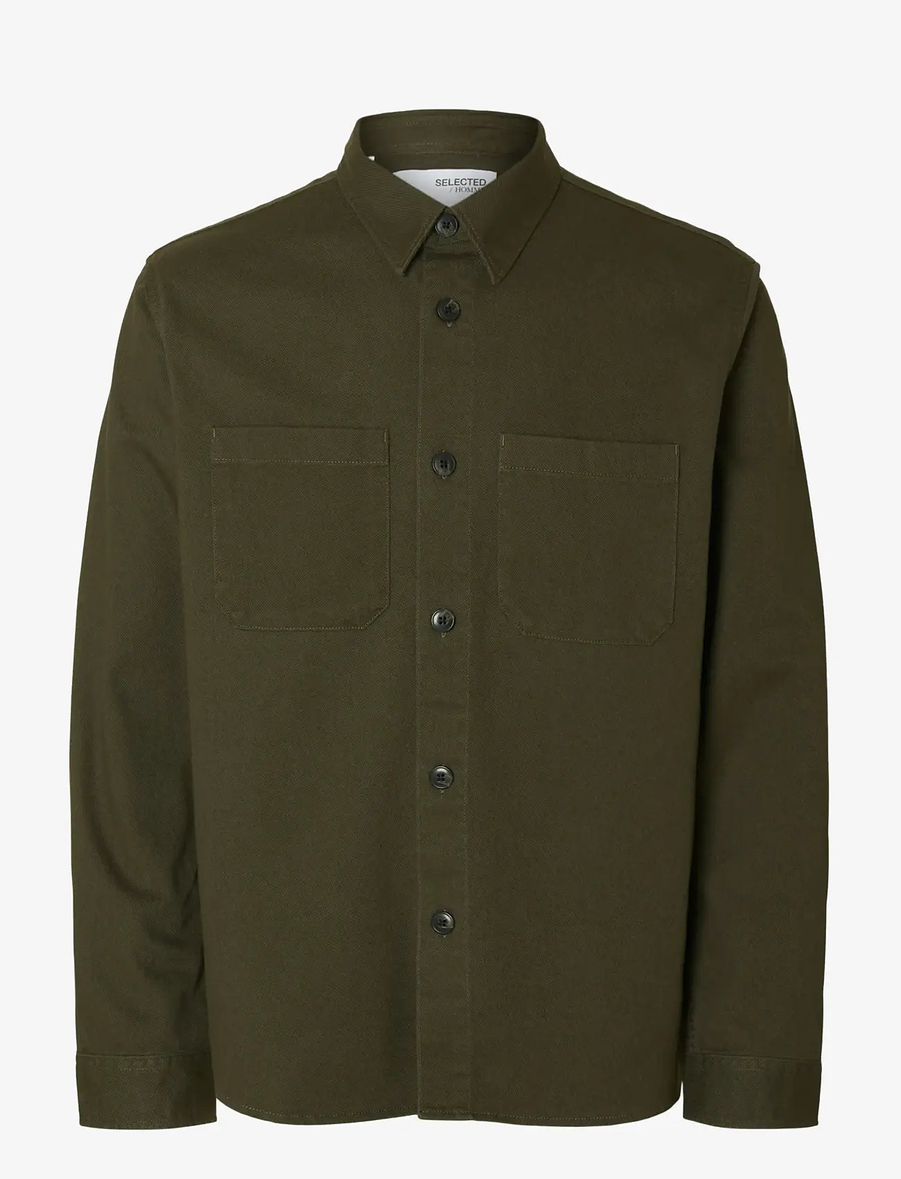Selected - SLHTRAVIS TWILL OVERSHIRT LS NOOS - kollektionen - forest night - 1