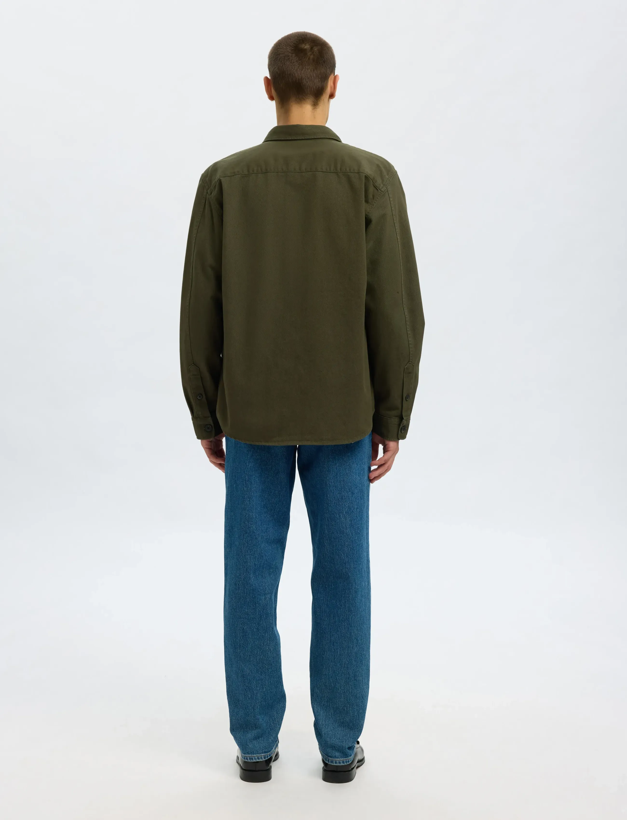 Selected - SLMTRAVIS TWILL OVERSHIRT LS NOOS - nach anlass kaufen - forest night - 2