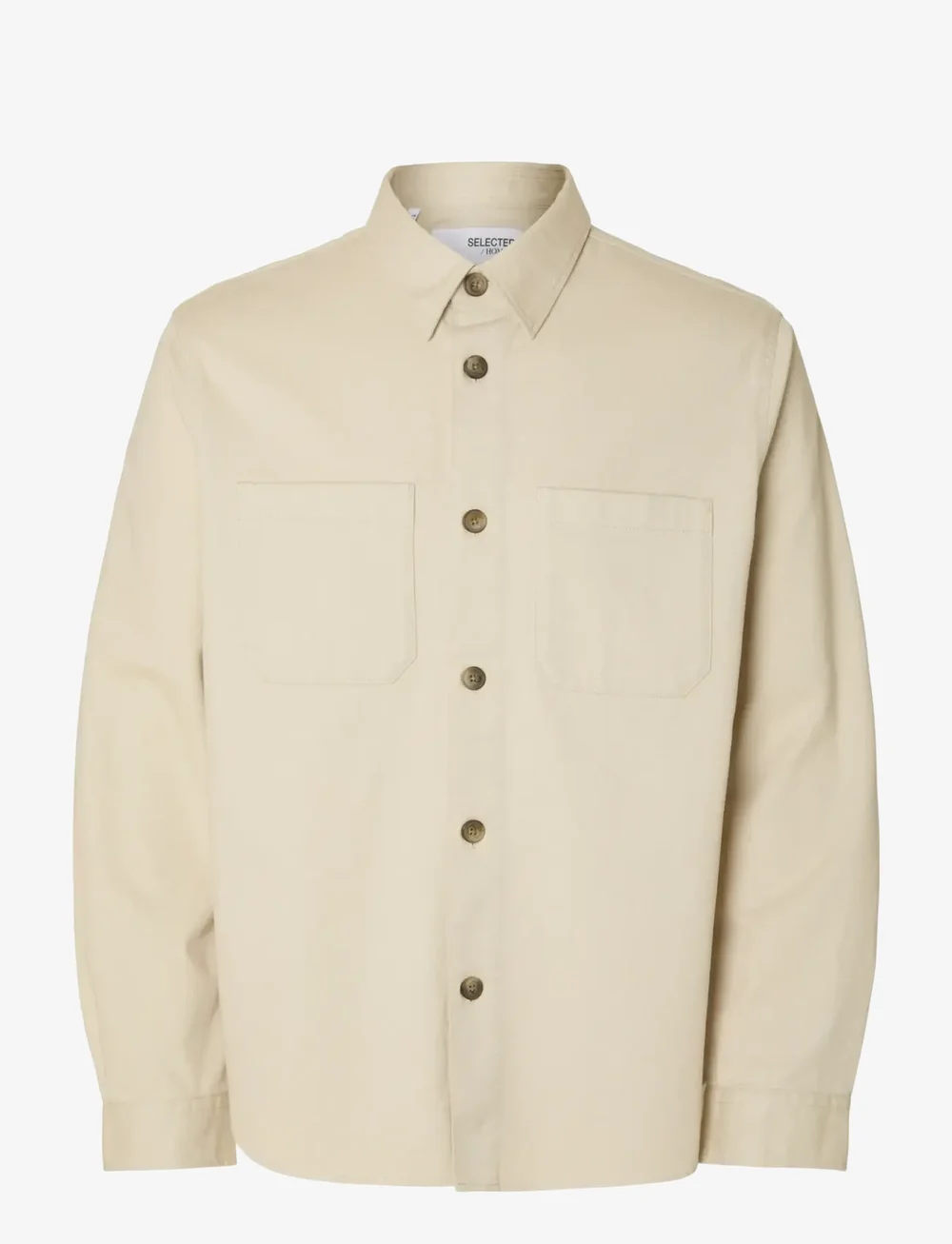 Selected - SLHTRAVIS TWILL OVERSHIRT LS NOOS - kollektioner - oatmeal - 1