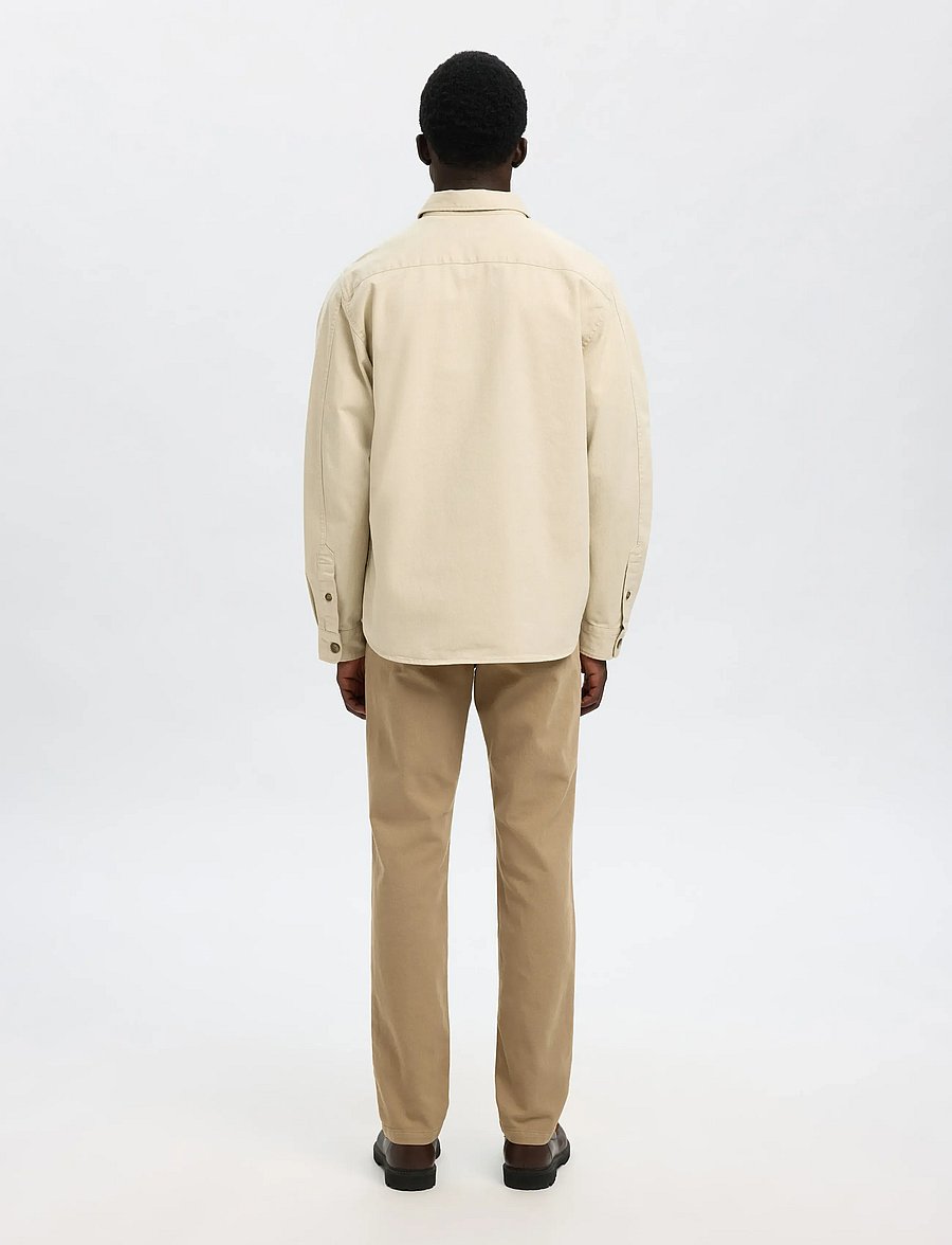 Selected - SLHTRAVIS TWILL OVERSHIRT LS NOOS - shoppa efter tillfälle - oatmeal - 2