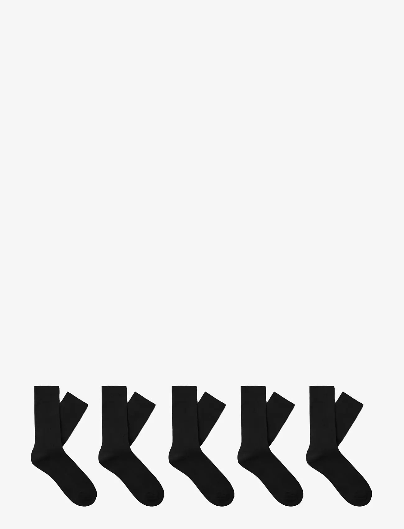 Selected - SLMRIVER 5-PACK RIB SOCK - crew-socken - black - 0