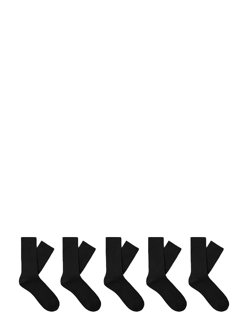 Selected - SLMRIVER 5-PACK RIB SOCK - crew-socken - black - 0