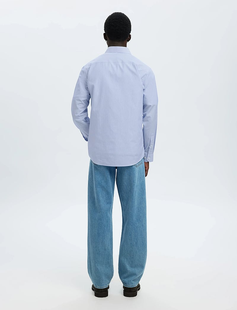 Selected - SLHSLIM-LUX POPLIN MIX SHIRT LS NOOS - casual hemden - bright white - 2