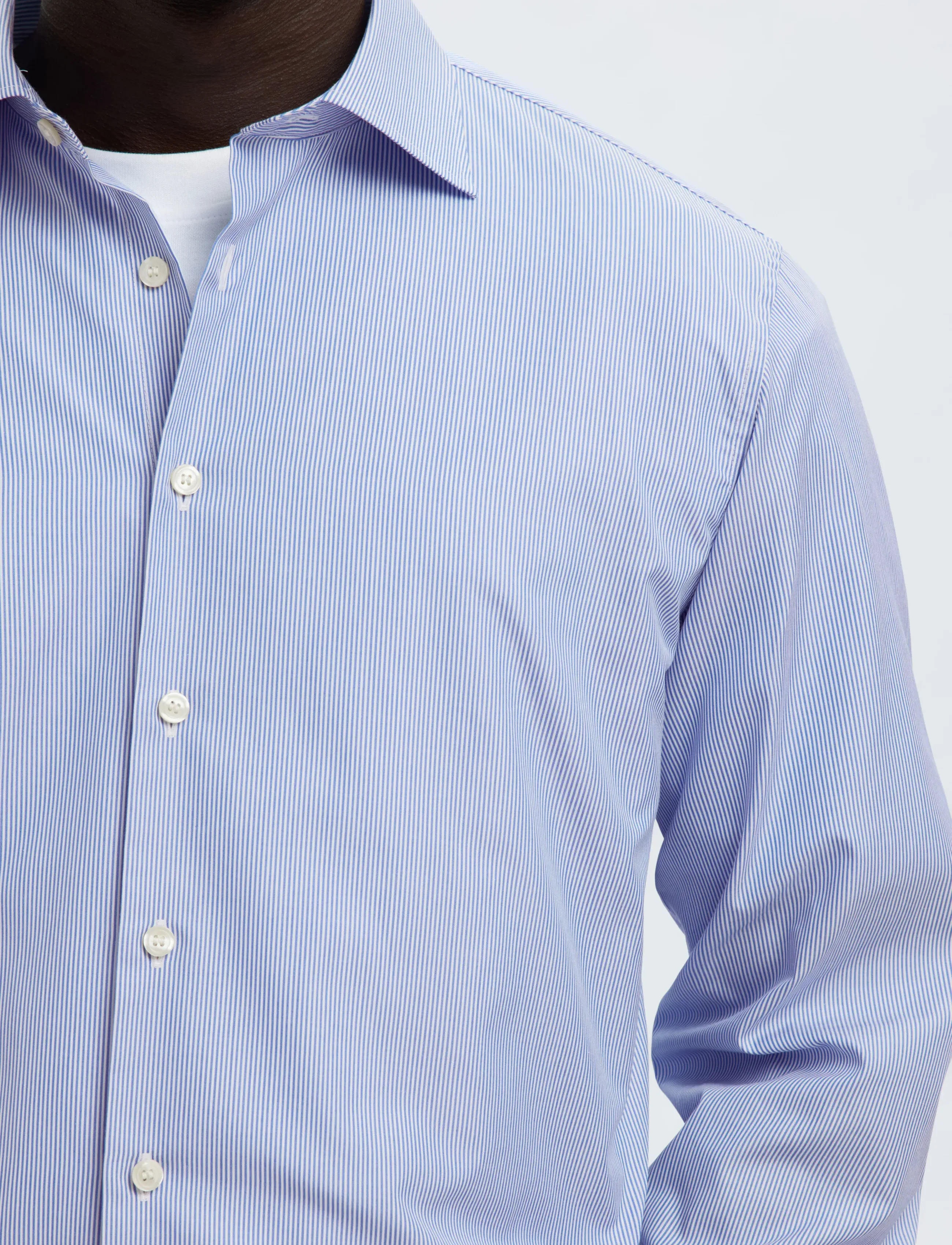 Selected - SLHSLIM-LUX POPLIN MIX SHIRT LS NOOS - casual hemden - bright white - 4
