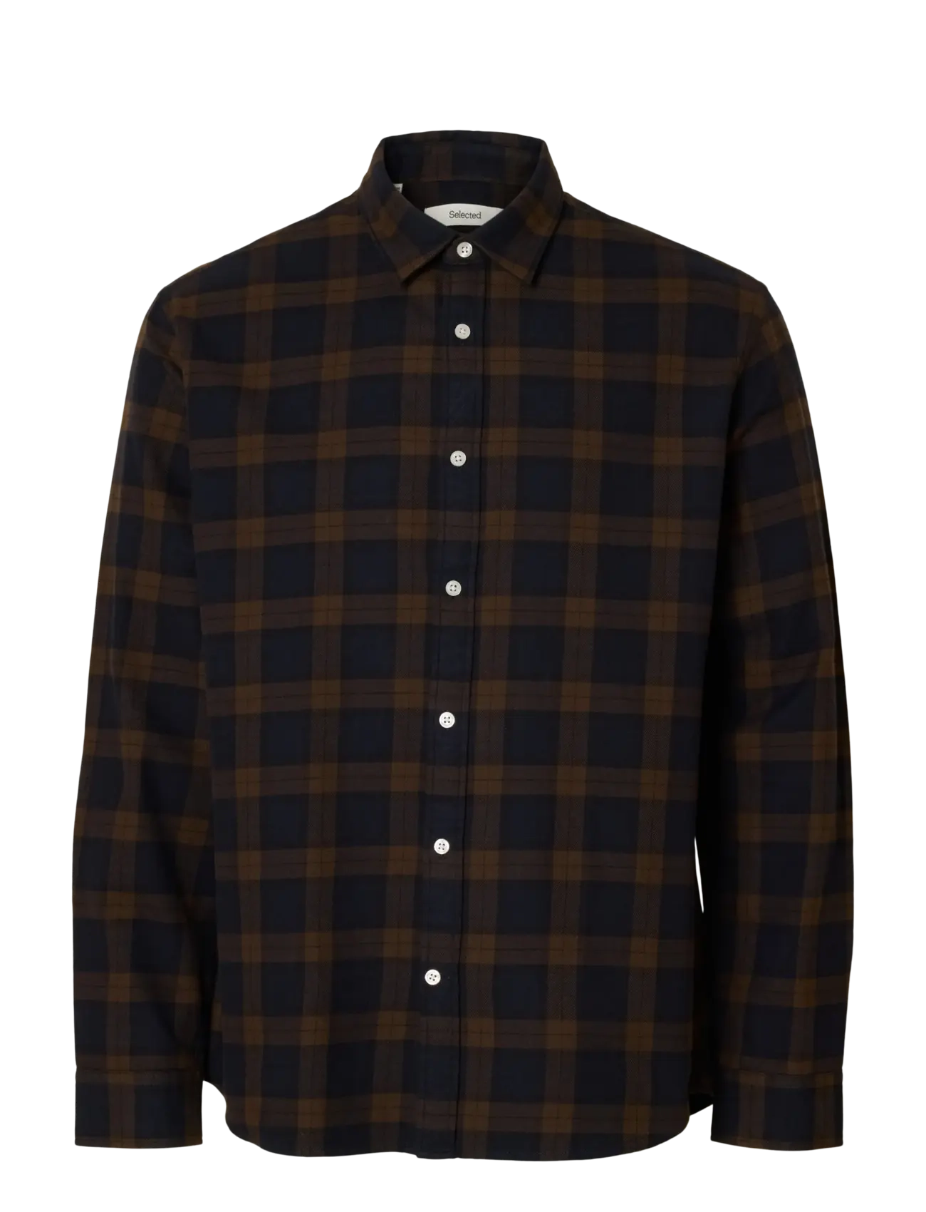 SELECTED Slmregclaus Noah Bürste Twist Sht Ls Noos Braun - L - Herren