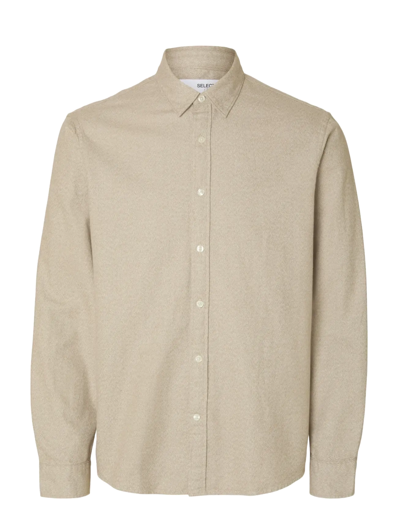 Selected SLMREGCLAUS NOAH BRUSH TWIST SHT LS NOOS - Selected - EGRET / cream