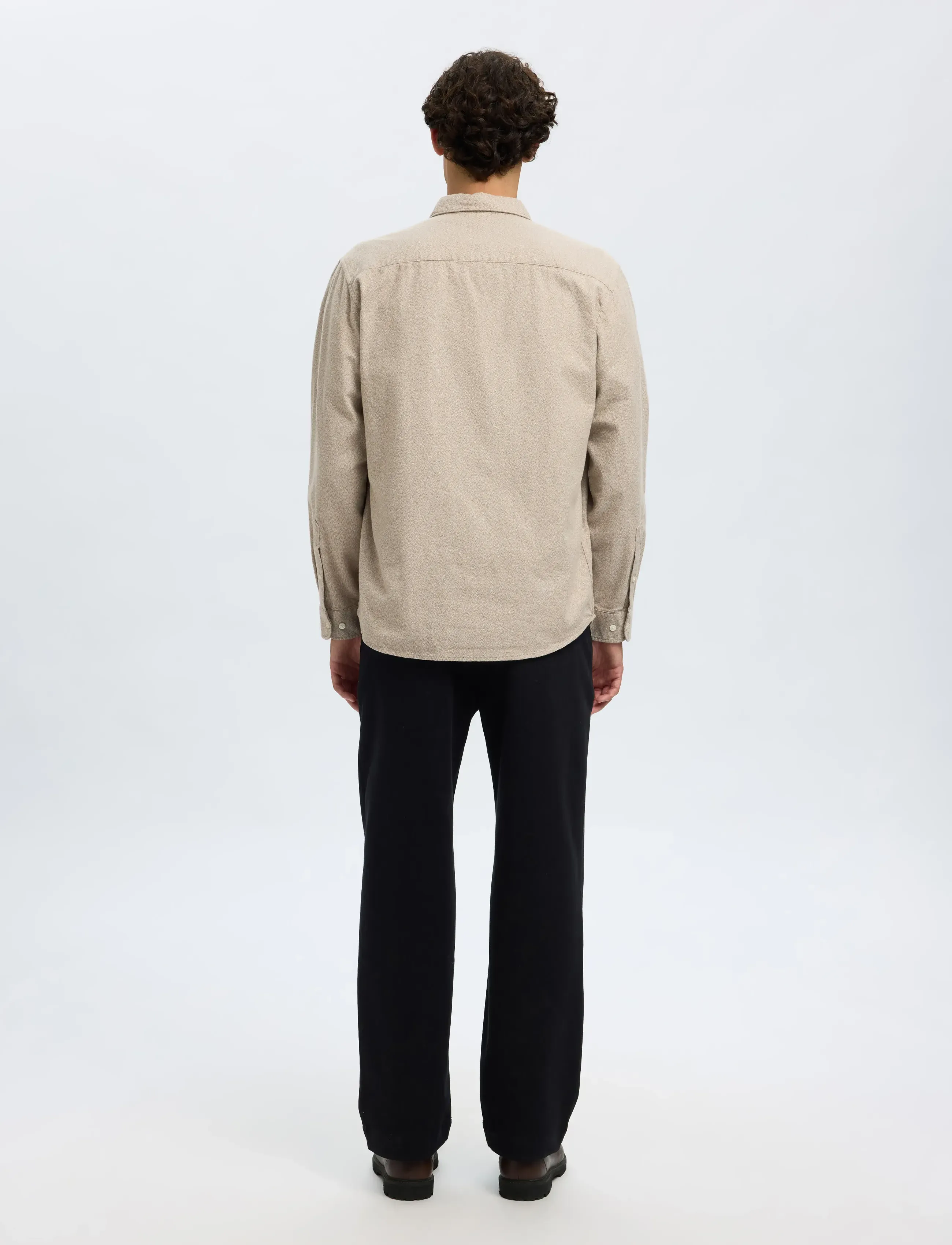 Selected - SLMREGCLAUS NOAH BRUSH TWIST SHT LS NOOS - chemises en flanelle - egret - 2