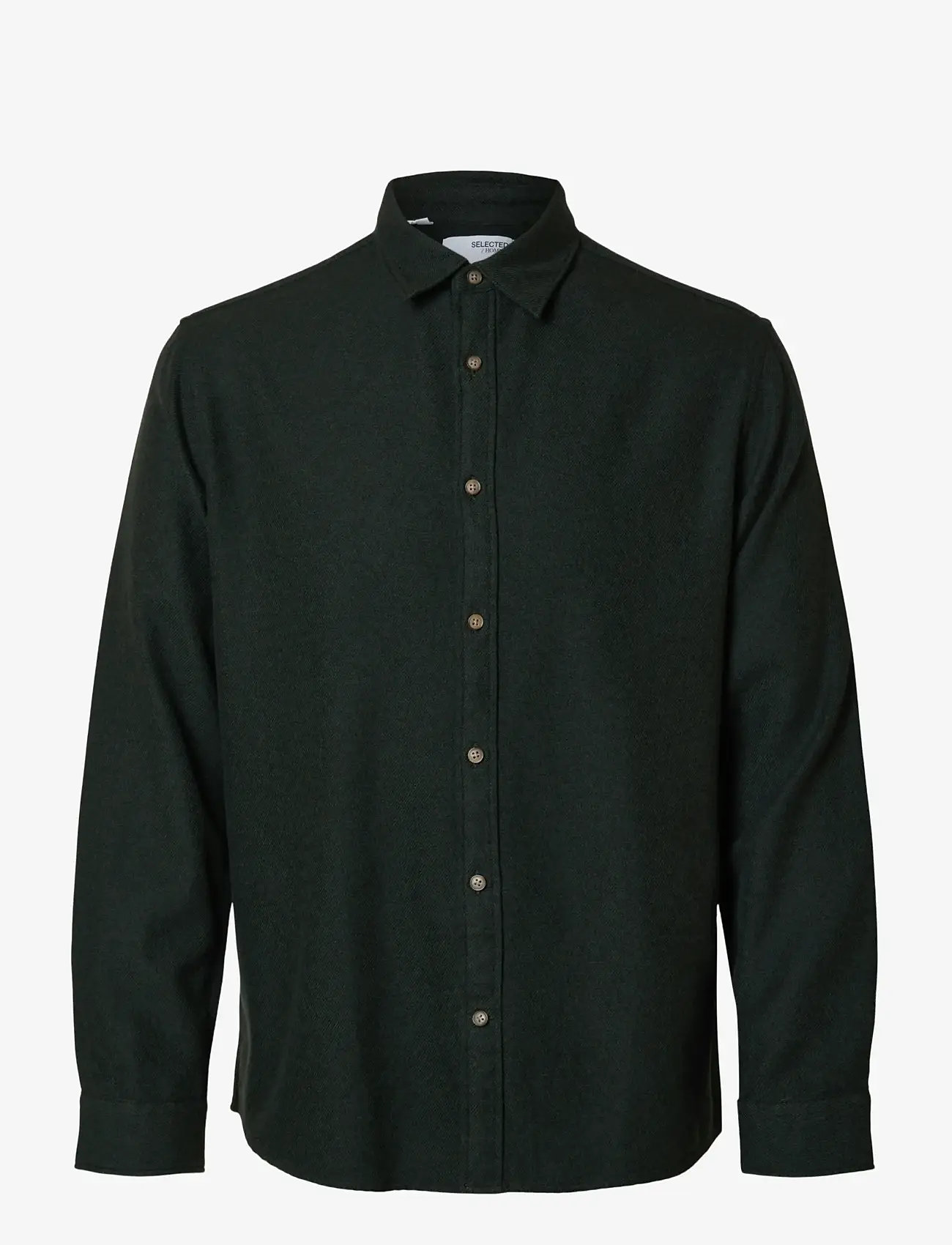 Selected - SLHREGNOAH BRUSHED TWIST SHIRT LS NOOS - flannel-skjorter - forest night - 1