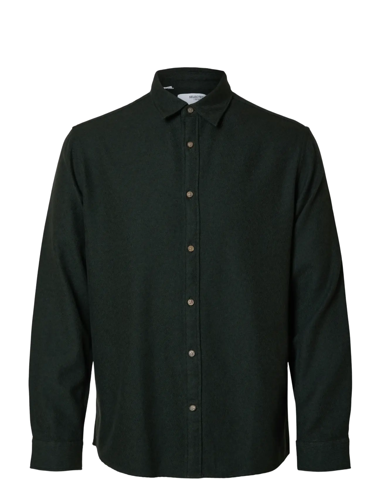 Selected SLMREGCLAUS NOAH BRUSH TWIST SHT LS NOOS - Hemden - FOREST NIGHT / green