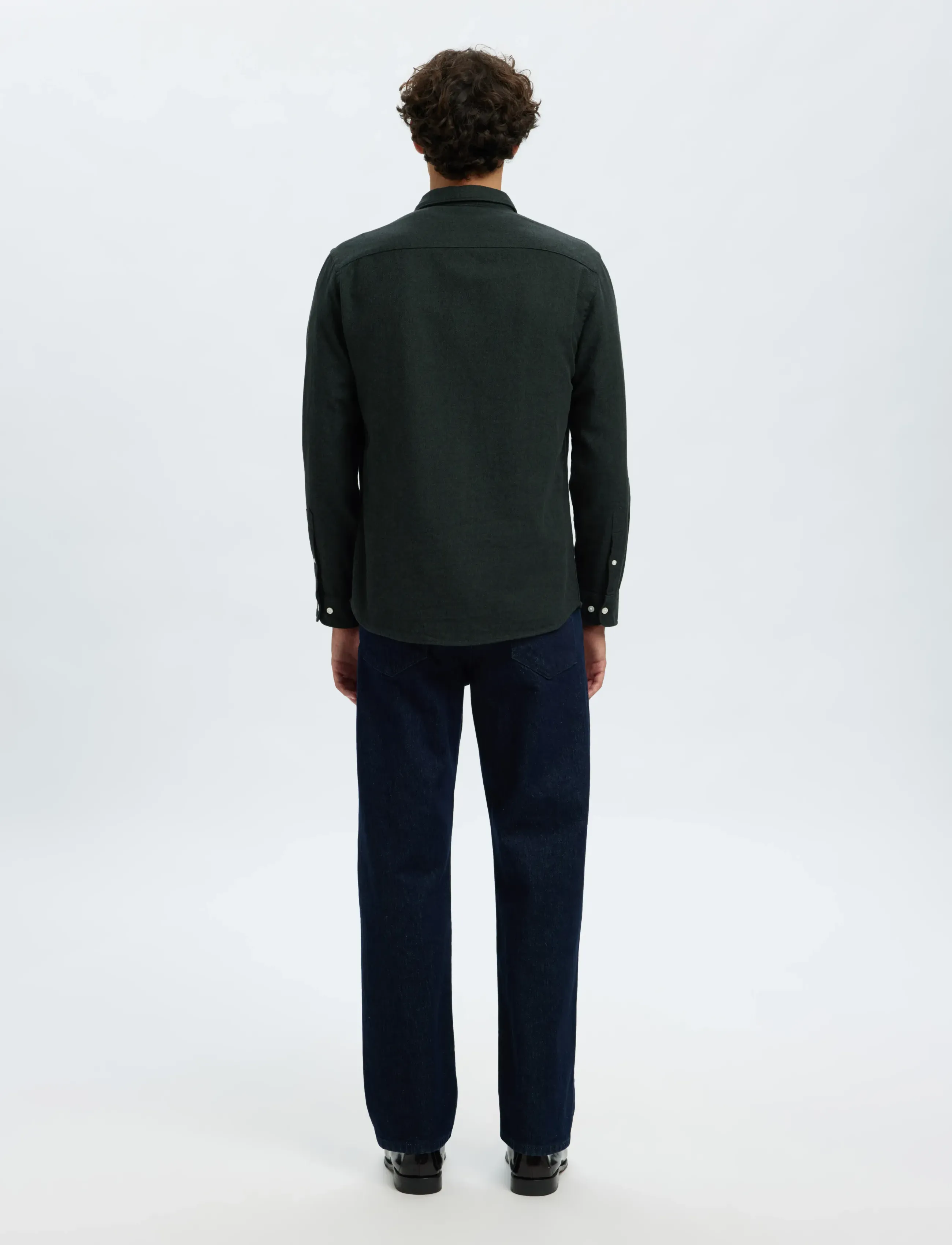 Selected - SLMREGCLAUS NOAH BRUSH TWIST SHT LS NOOS - flannel-skjorter - forest night - 2