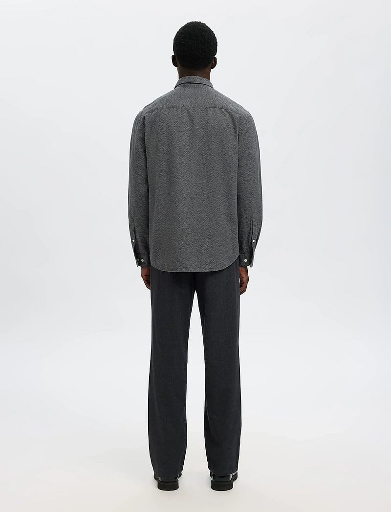 Selected - SLHREGNOAH BRUSHED TWIST SHIRT LS NOOS - flanellskjortor - gray flannel - 2