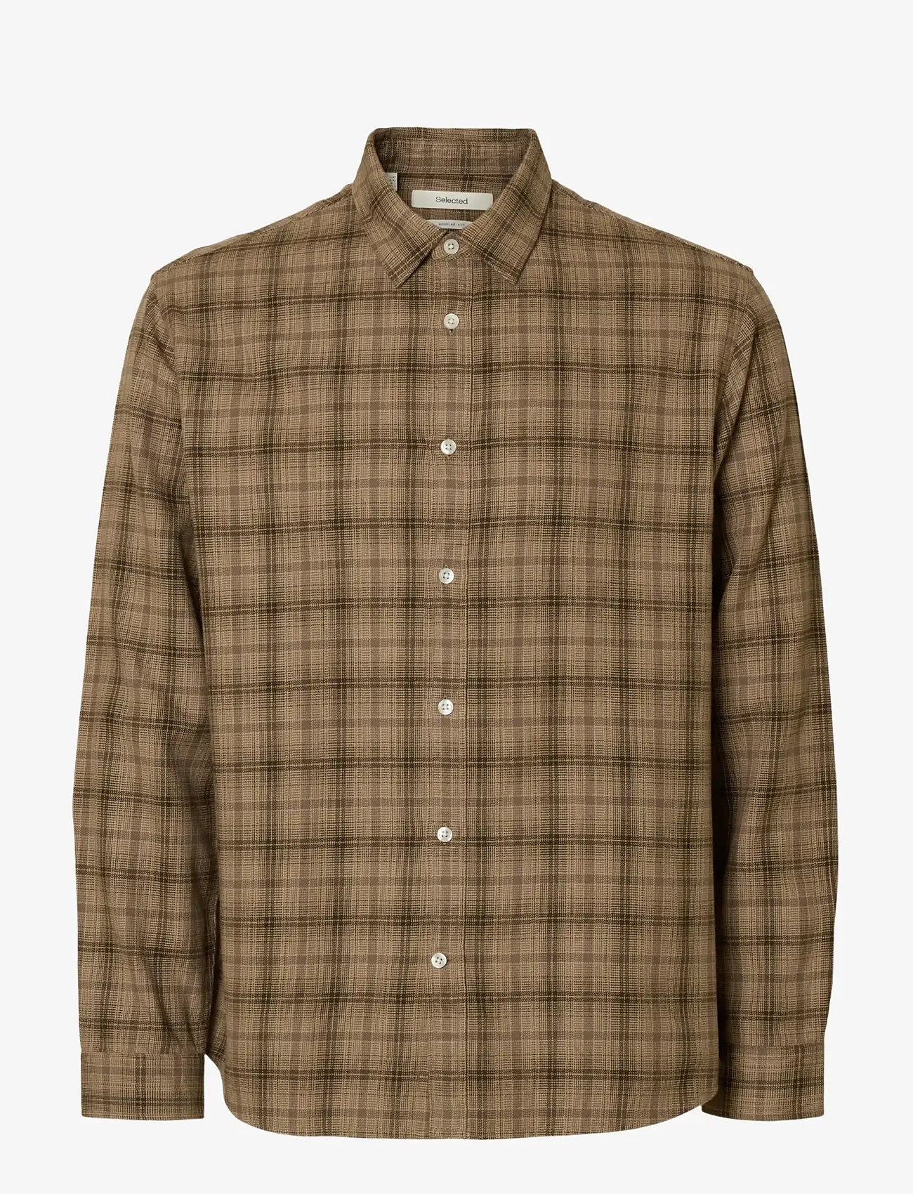 Selected - SLHREGNOAH BRUSHED TWIST SHIRT LS NOOS - flannel-skjorter - savannah tan - 1