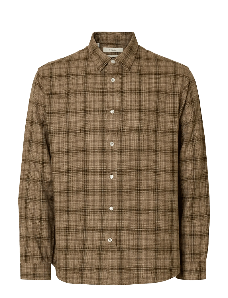 Selected - SLHREGNOAH BRUSHED TWIST SHIRT LS NOOS - flannel-skjorter - savannah tan - 1