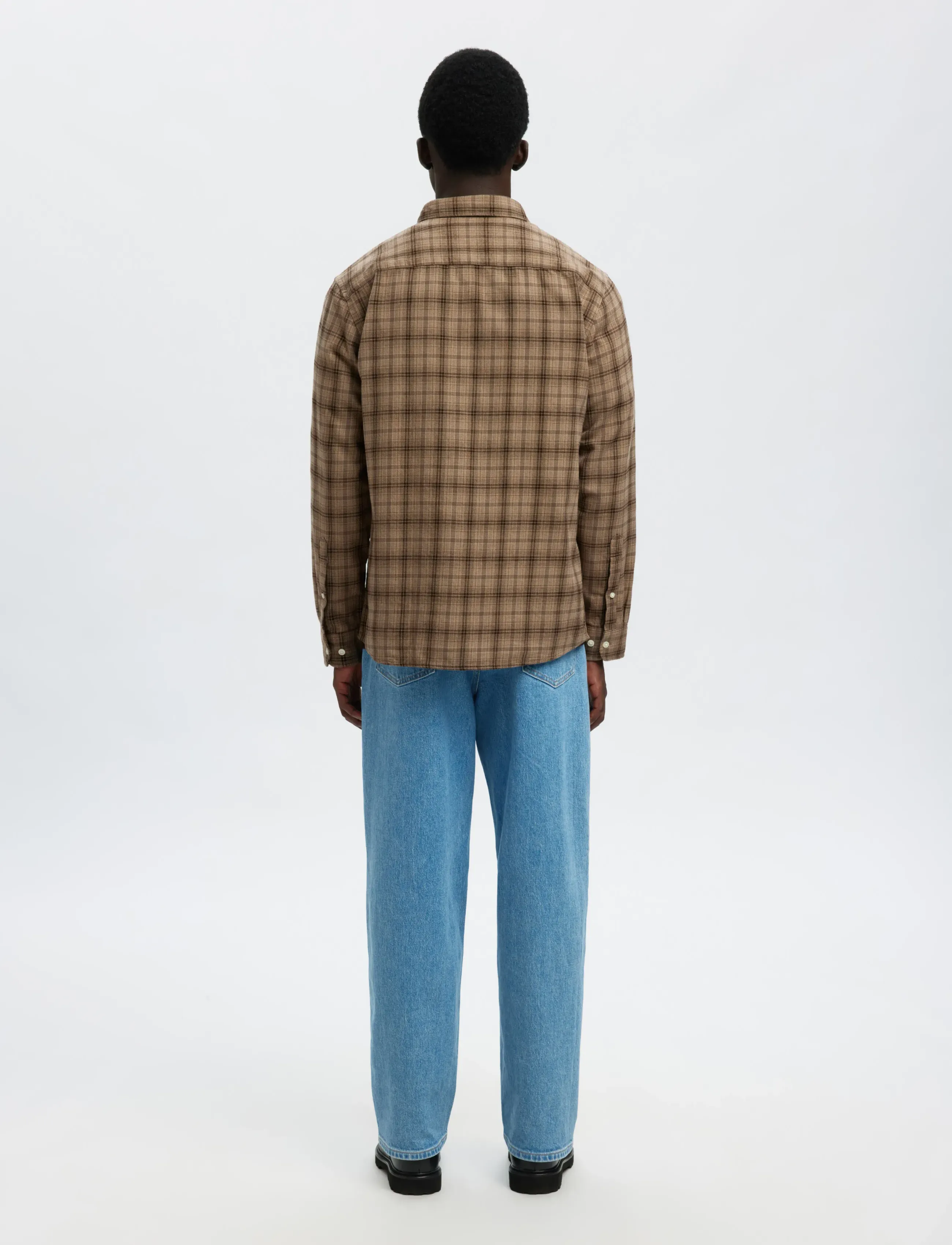 Selected - SLMREGCLAUS NOAH BRUSH TWIST SHT LS NOOS - flanell-hemden - savannah tan - 2