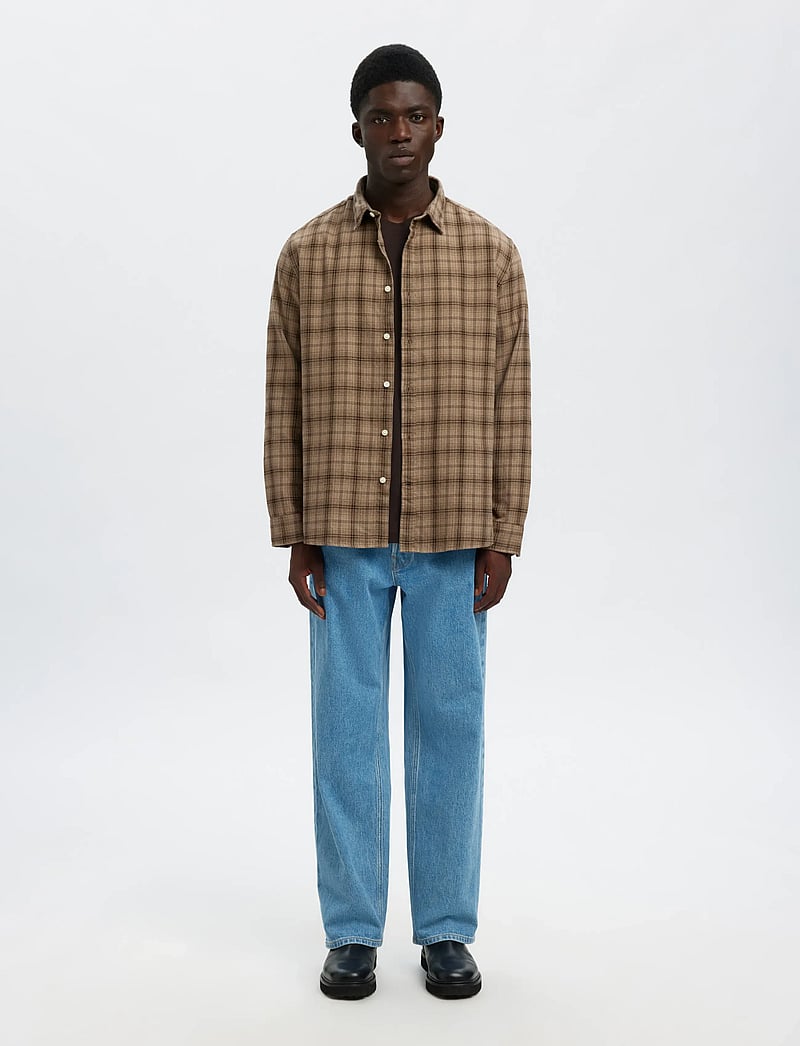 Selected - SLHREGNOAH BRUSHED TWIST SHIRT LS NOOS - flannel-skjorter - savannah tan - 5