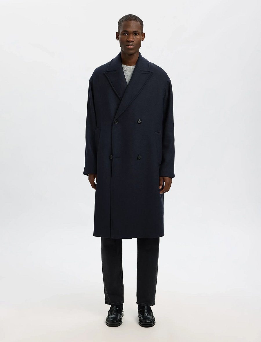 Selected - SLHSIMON MANTECO COAT - wollmäntel - sky captain - 0