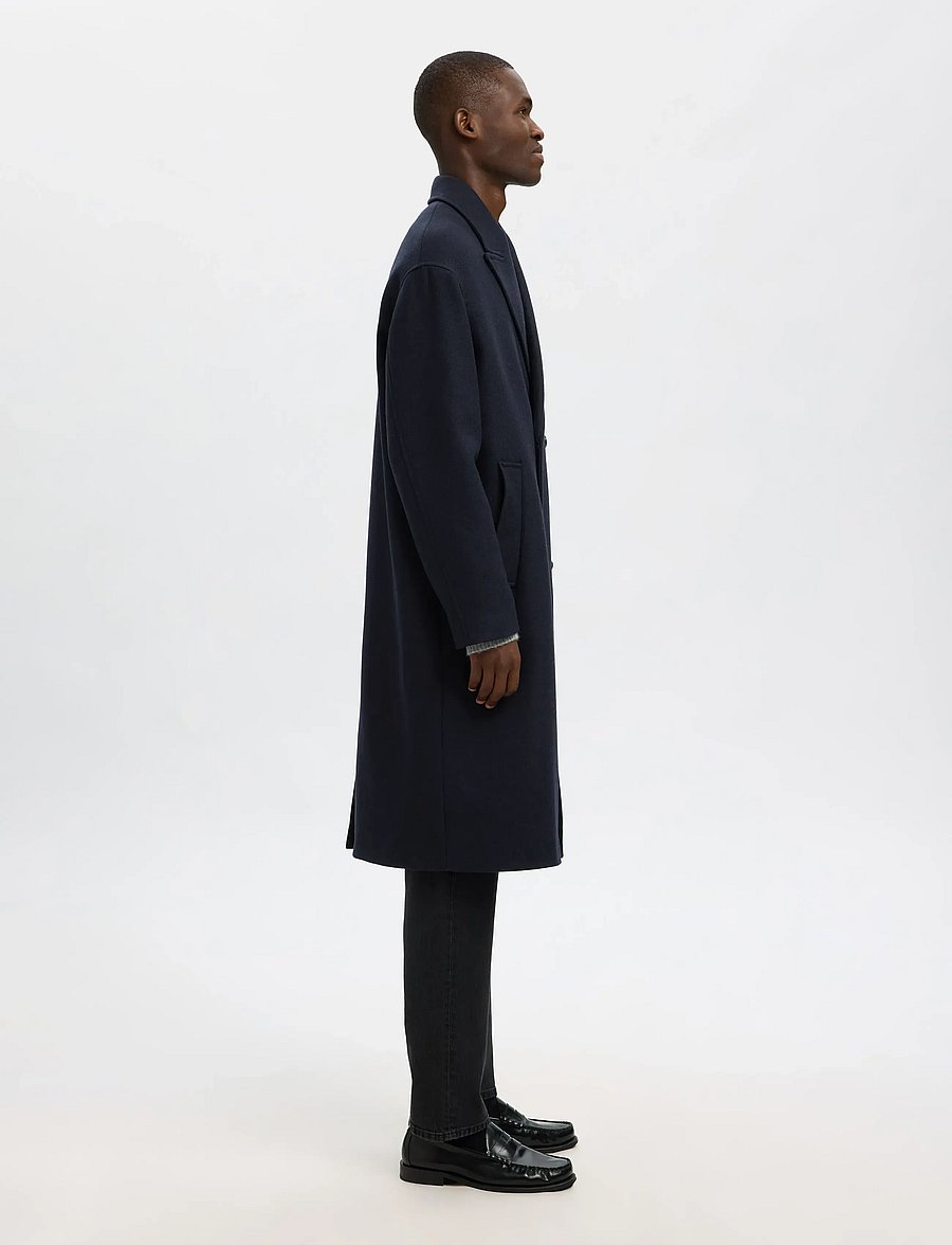 Selected - SLHSIMON MANTECO COAT - wollmäntel - sky captain - 3