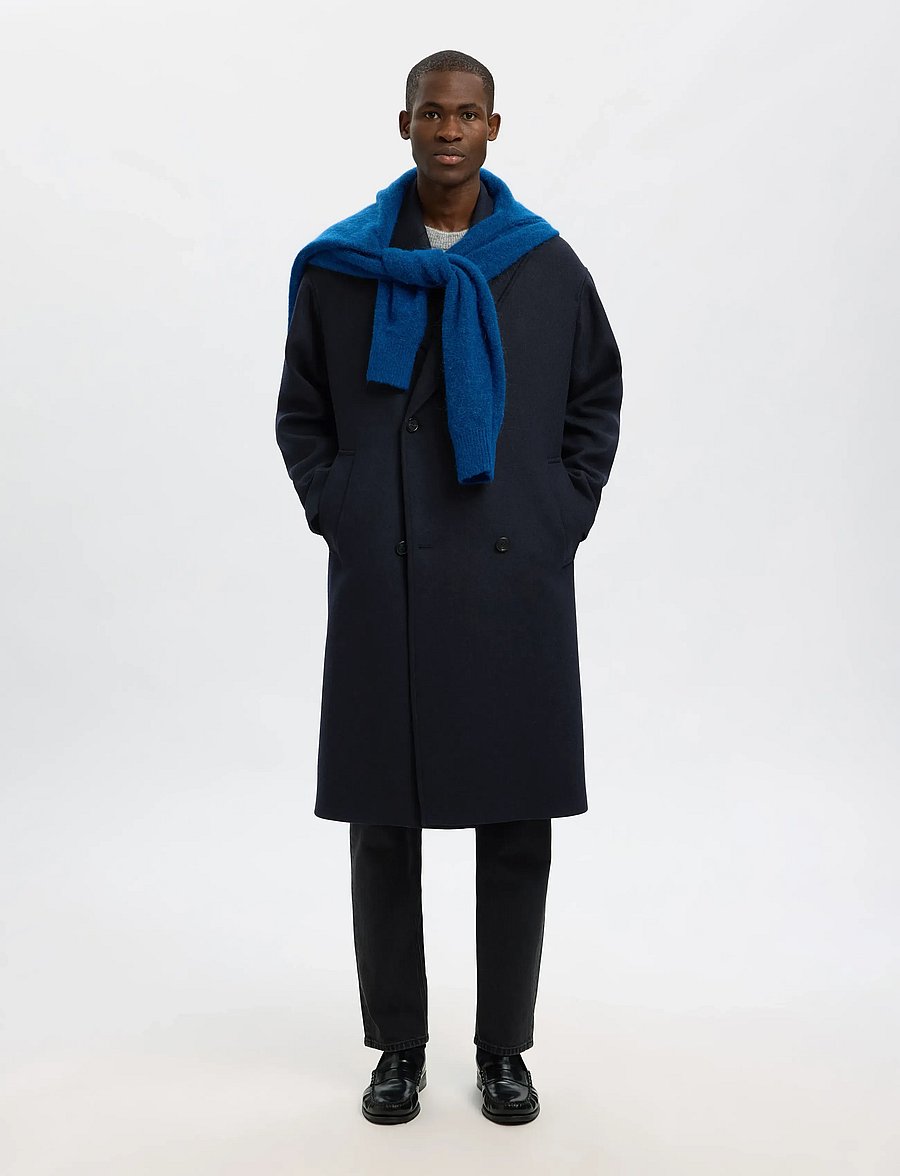 Selected - SLHSIMON MANTECO COAT - wollmäntel - sky captain - 5