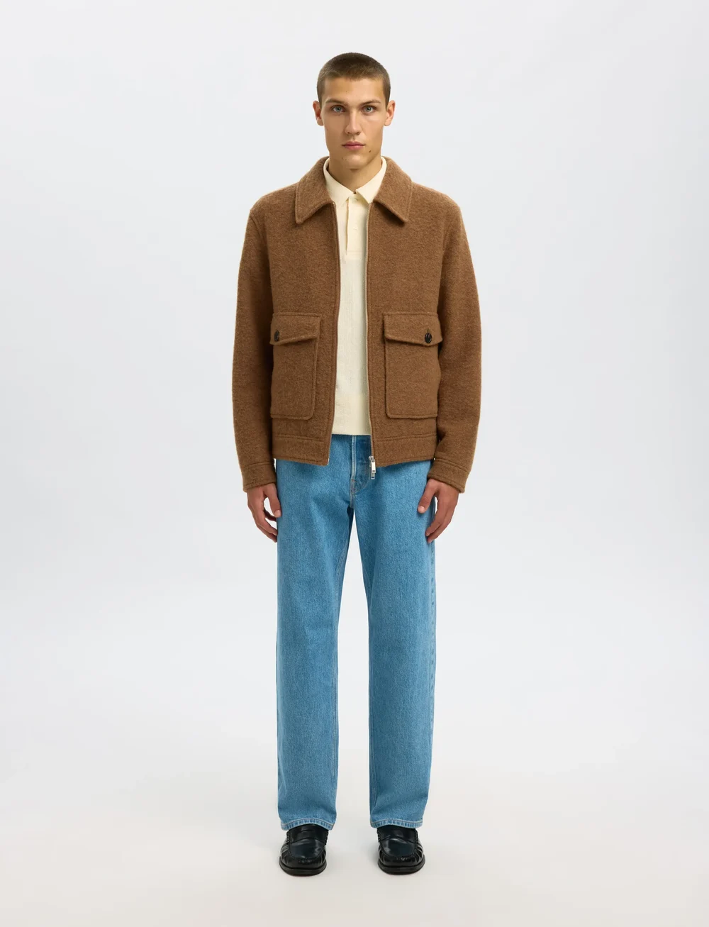 Selected - SLHJAKOB WOOL BLEND JKT - winter jackets - chipmunk - 4