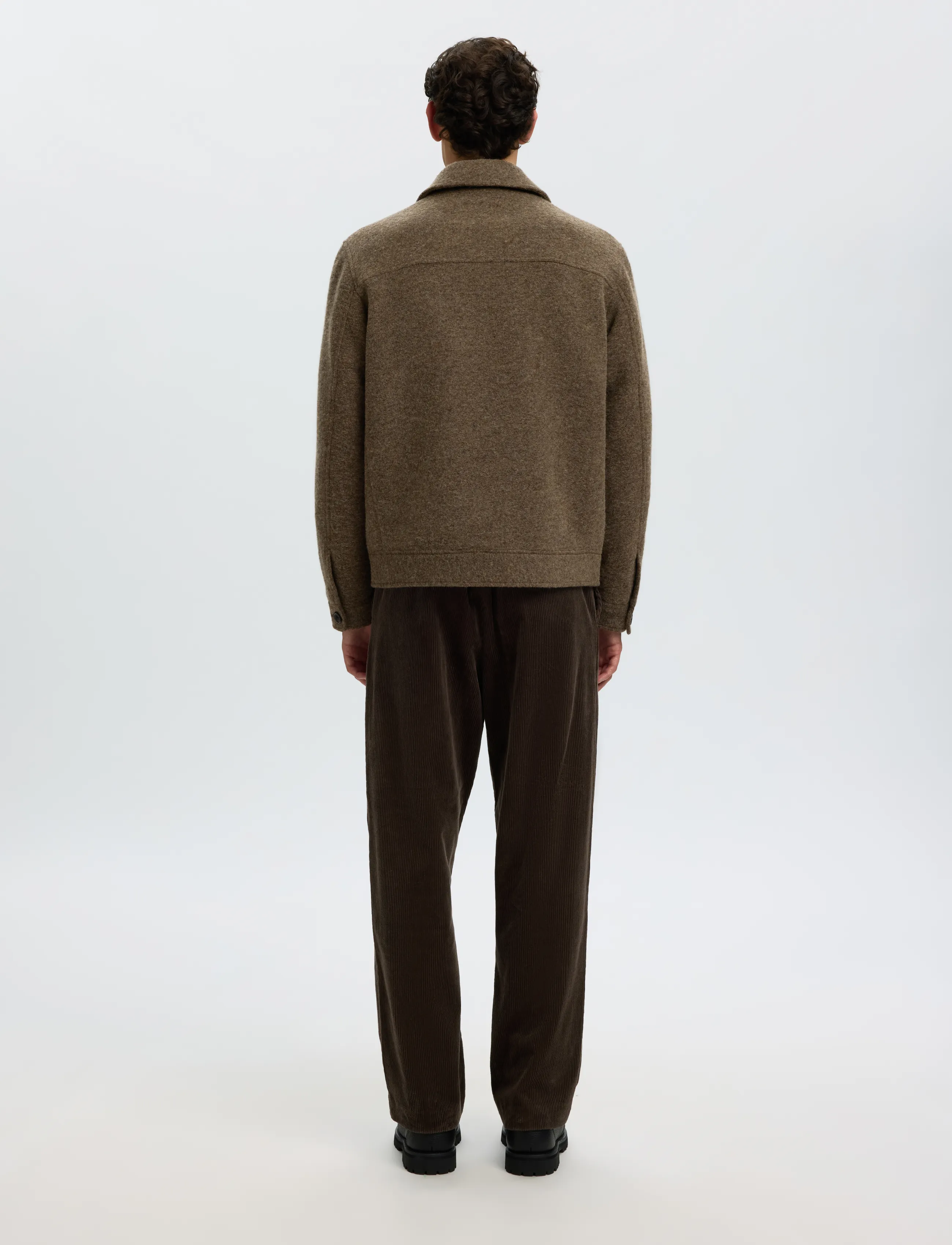 Selected - SLMJAKOB WOOL BLEND JKT NOOS - jackor - chocolate chip - 2
