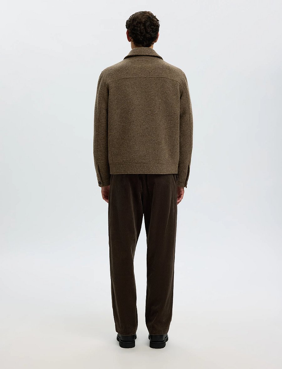 Selected - SLMJAKOB WOOL BLEND JKT NOOS - jackor - chocolate chip - 2