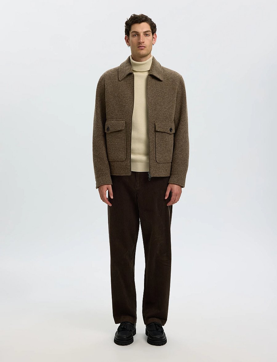 Selected - SLMJAKOB WOOL BLEND JKT NOOS - jackor - chocolate chip - 3