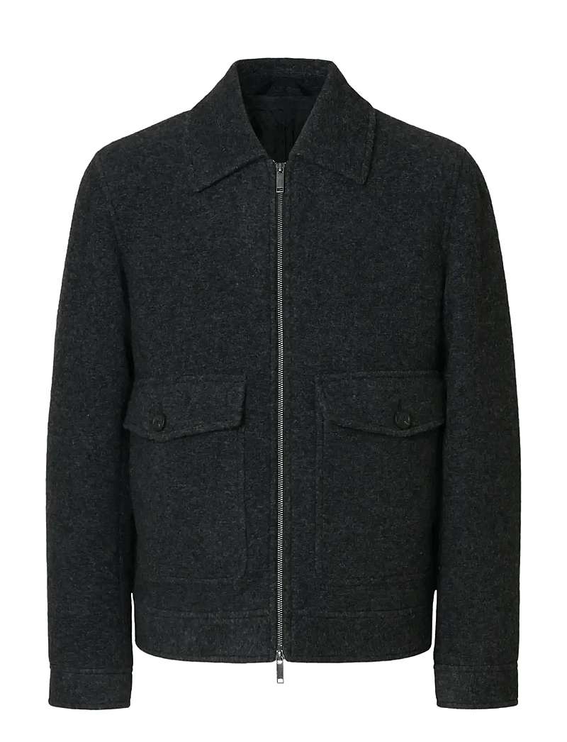 Selected - SLHJAKOB WOOL BLEND JKT - winterjacken - grey melange - 1
