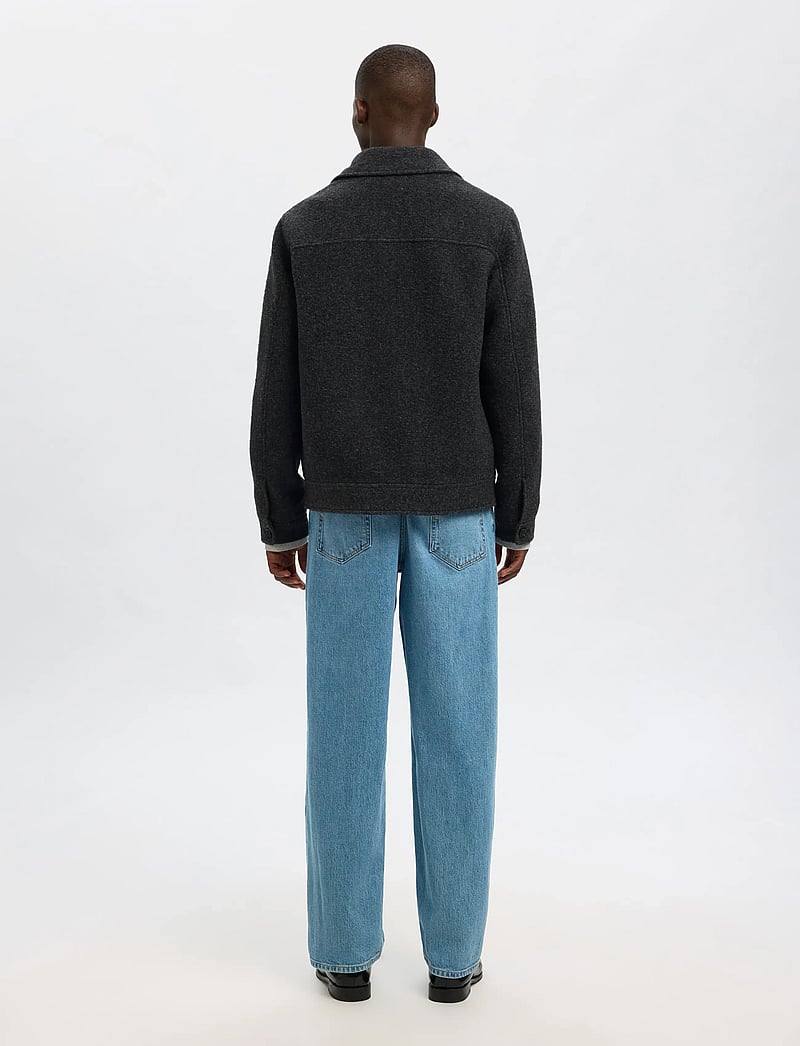 Selected - SLHJAKOB WOOL BLEND JKT - winterjacken - grey melange - 2