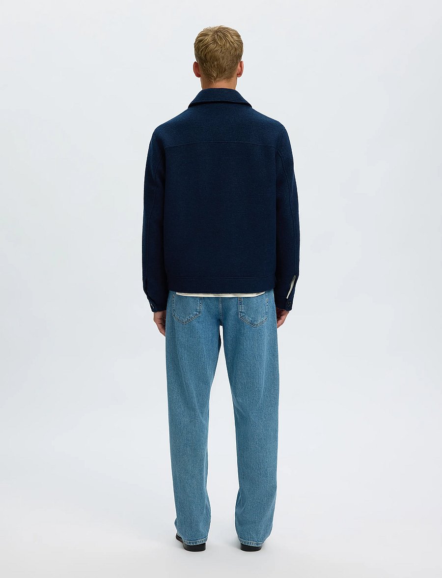 Selected - SLMJAKOB WOOL BLEND JKT NOOS - jackor - sky captain - 2