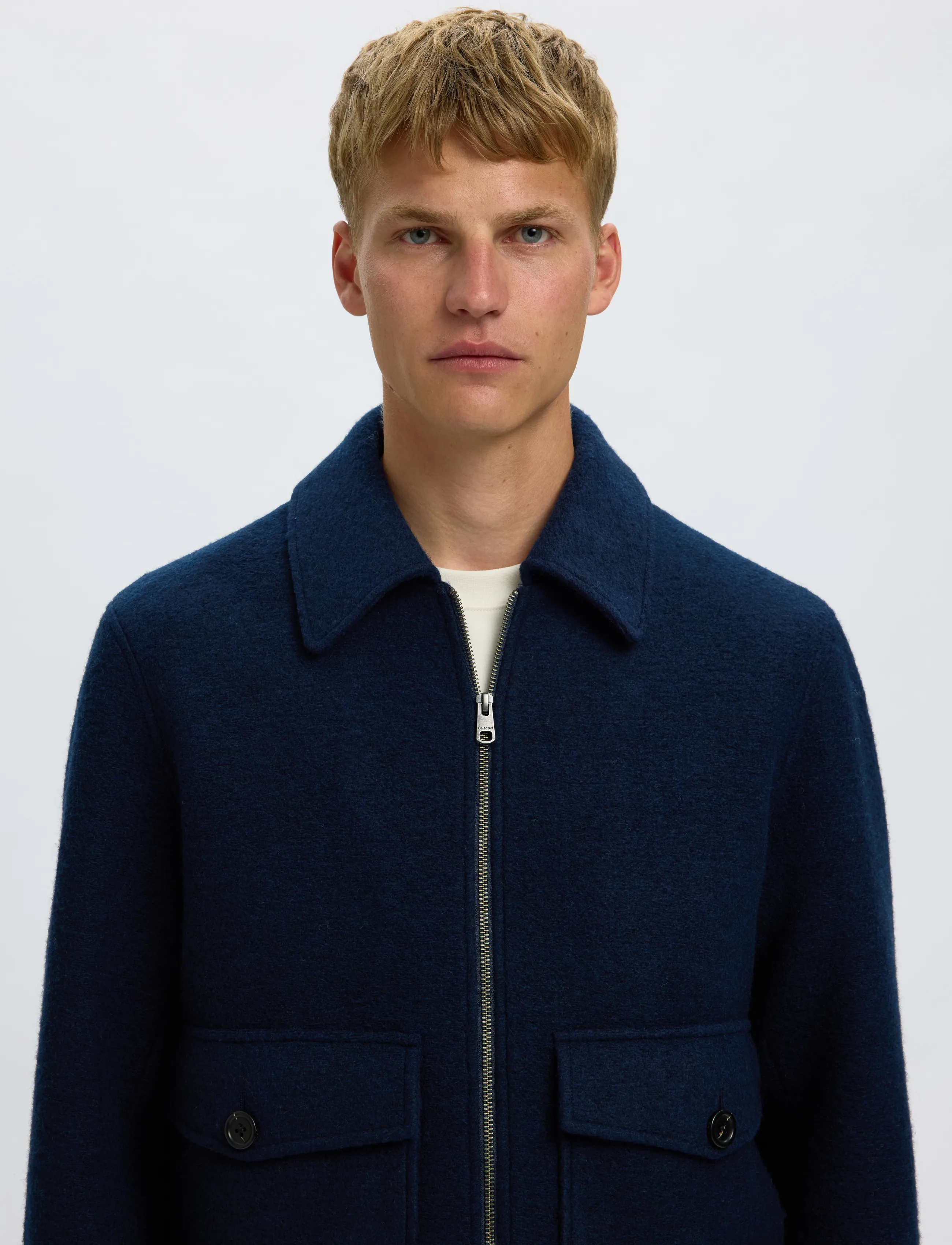 Selected - SLMJAKOB WOOL BLEND JKT NOOS - jackor - sky captain - 4