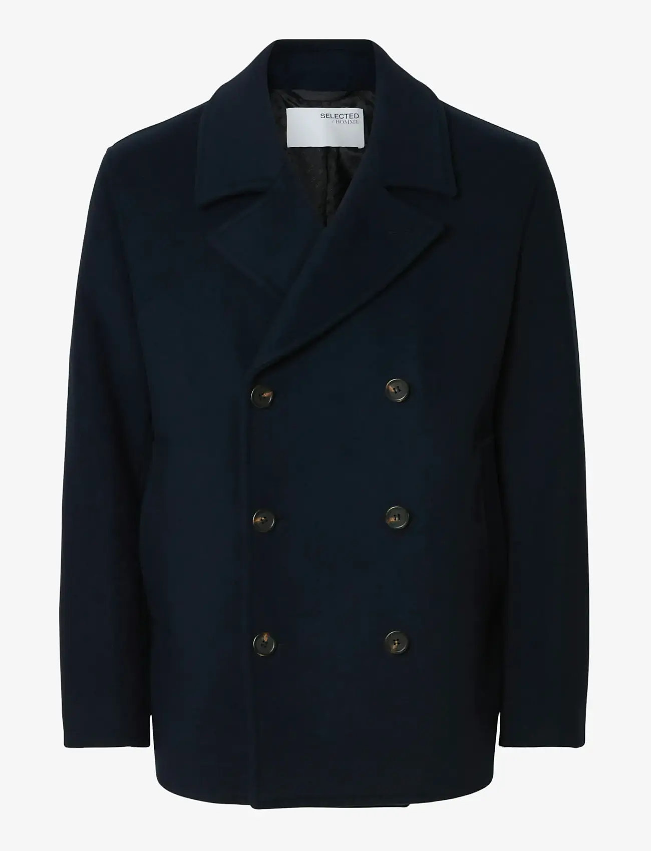 Selected - SLHARCHIVE WOOL BLEND PEACOAT - talvejoped - sky captain - 1