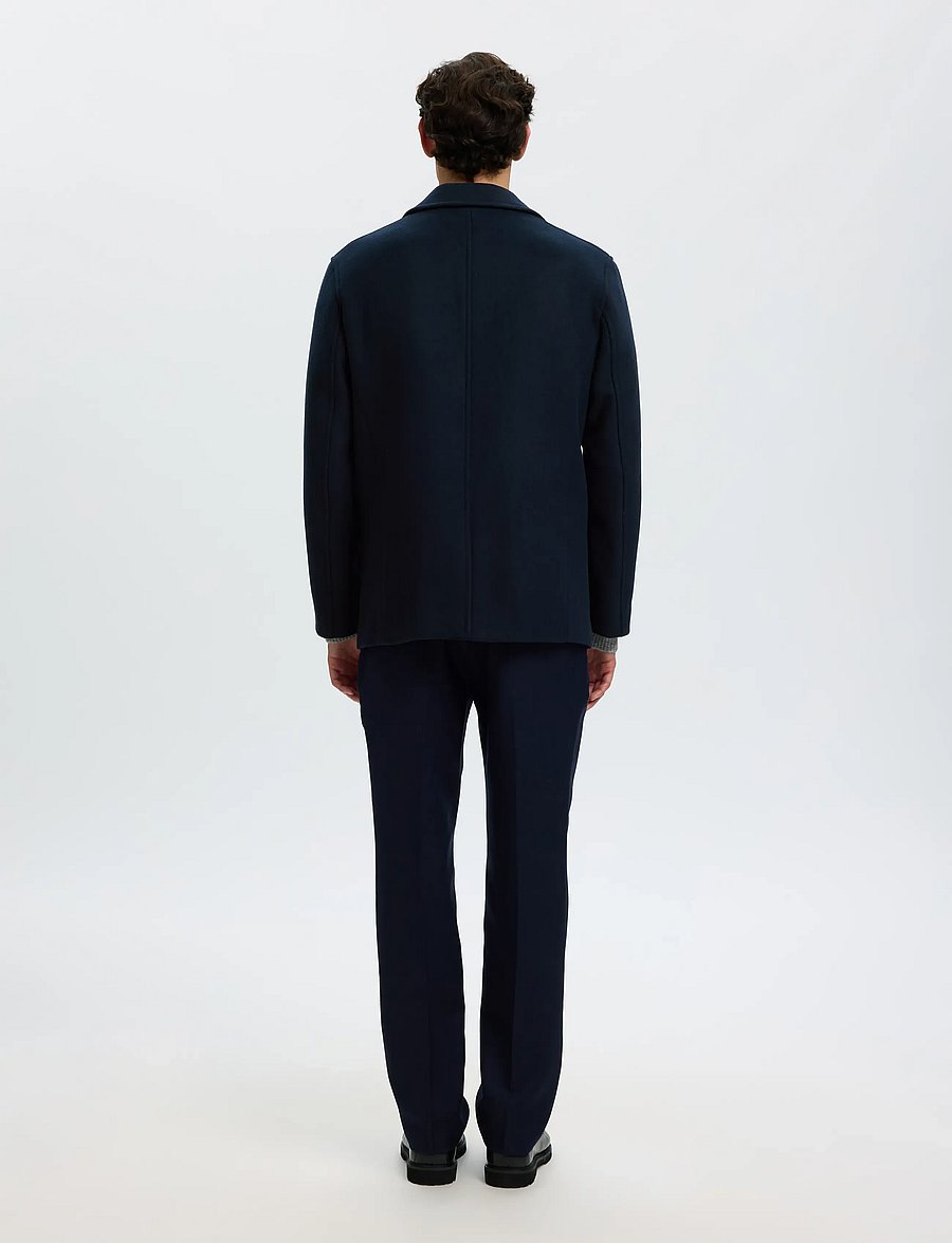 Selected - SLMARCHIVE WOOL BLEND PEACOAT - wollmäntel - sky captain - 2